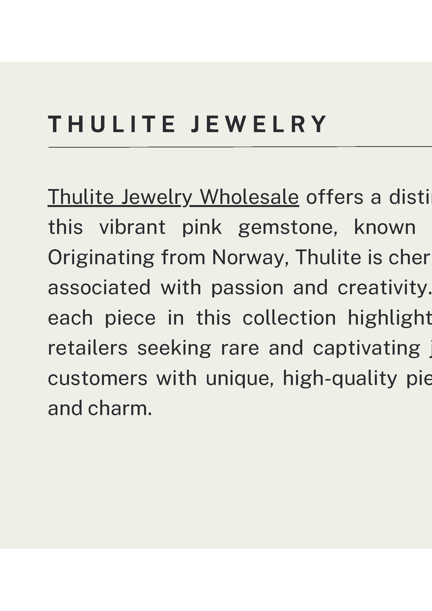 THULITE JEWELRY