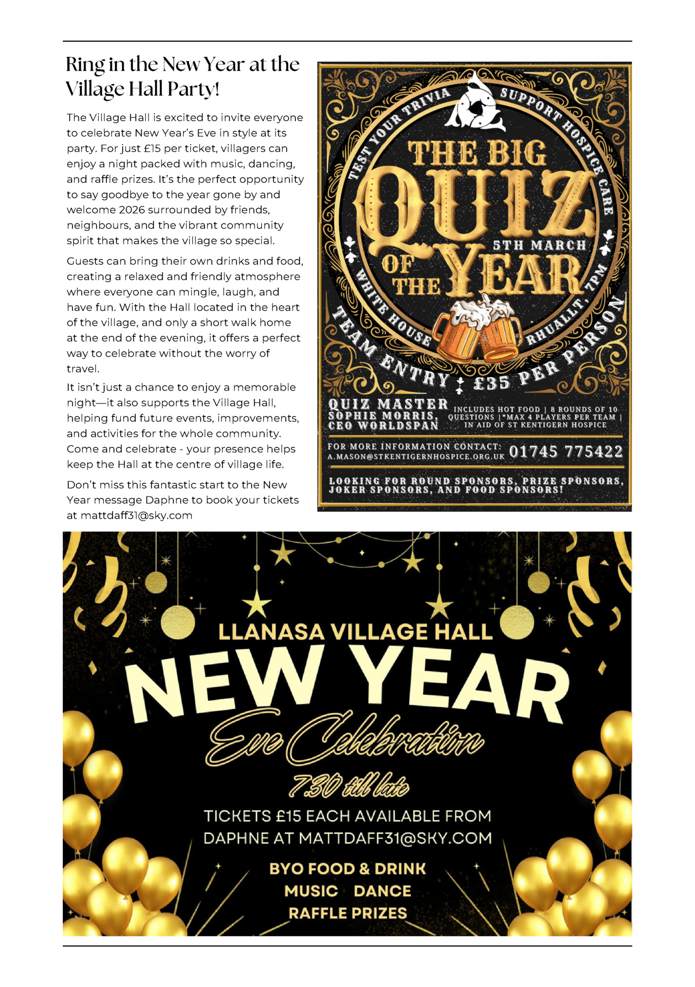 Ring in the New Year at the