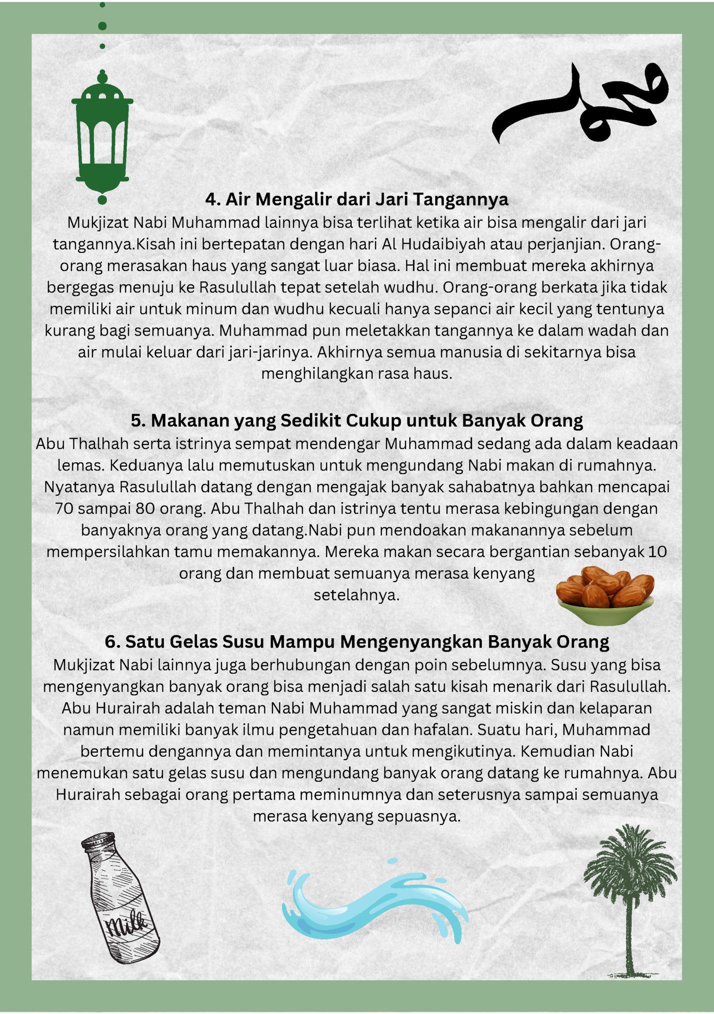 4. Air Mengalir dari Jari Tangannya