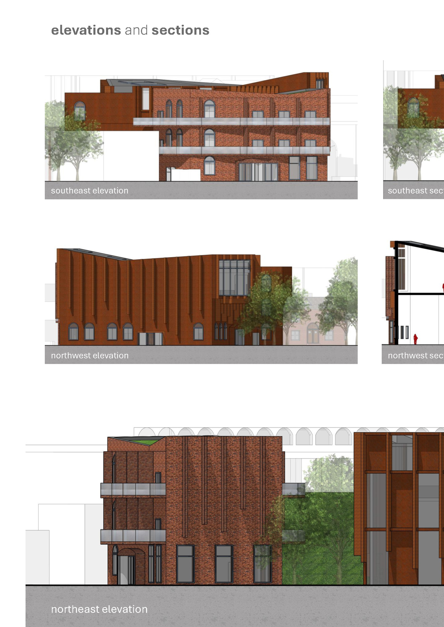 elevations and sections