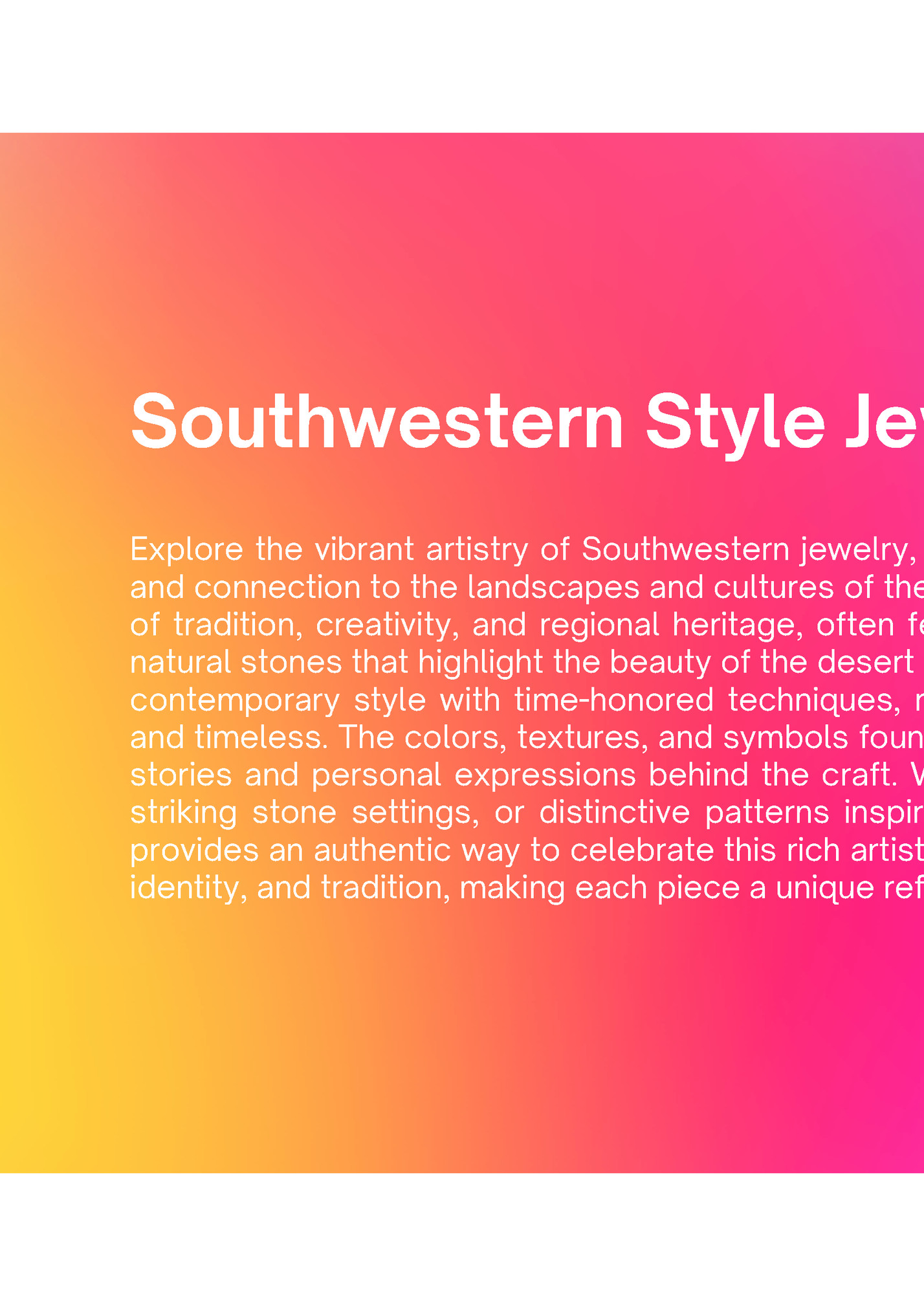 Southwestern Style Jewelry