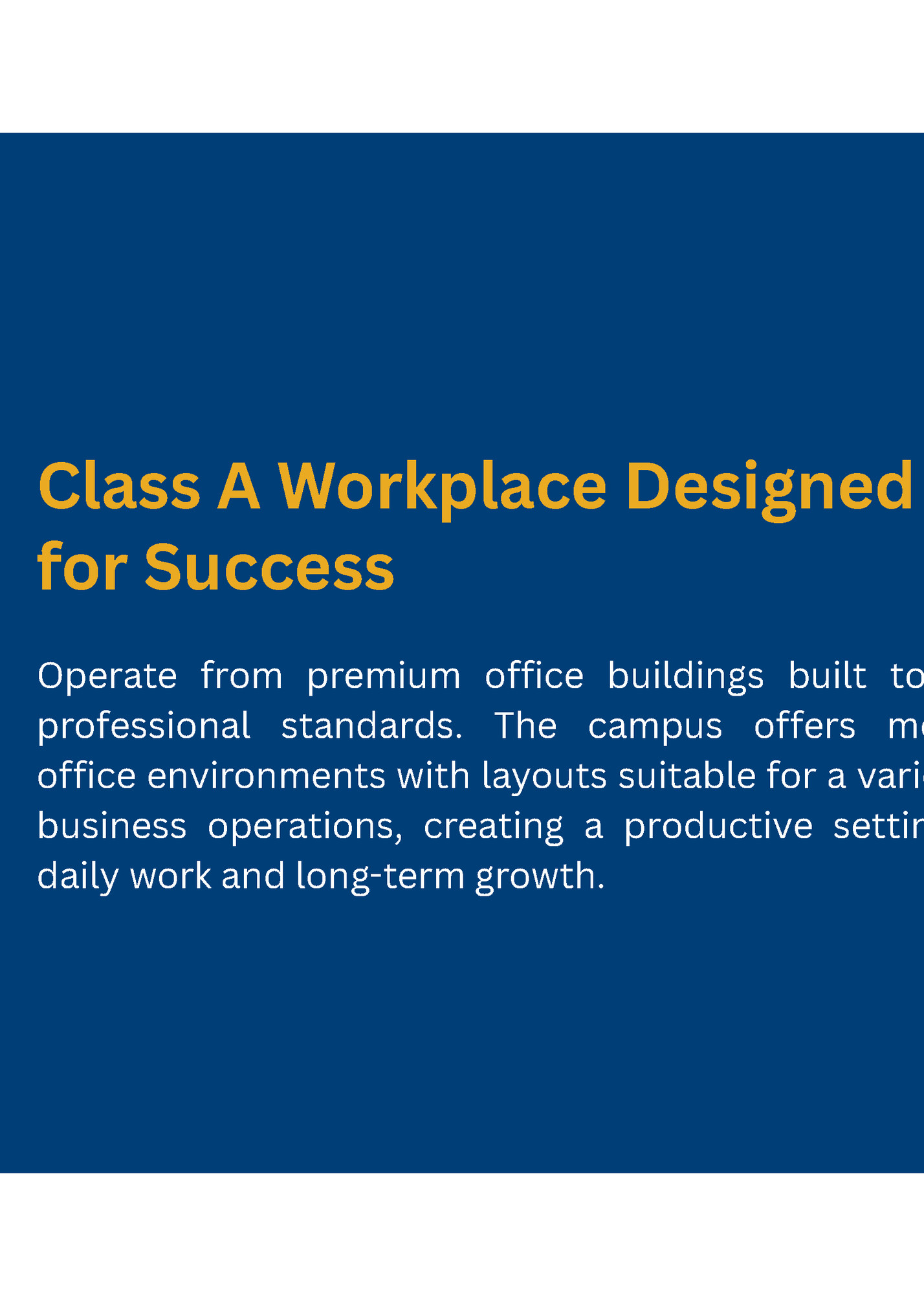 Class A Workplace Designed