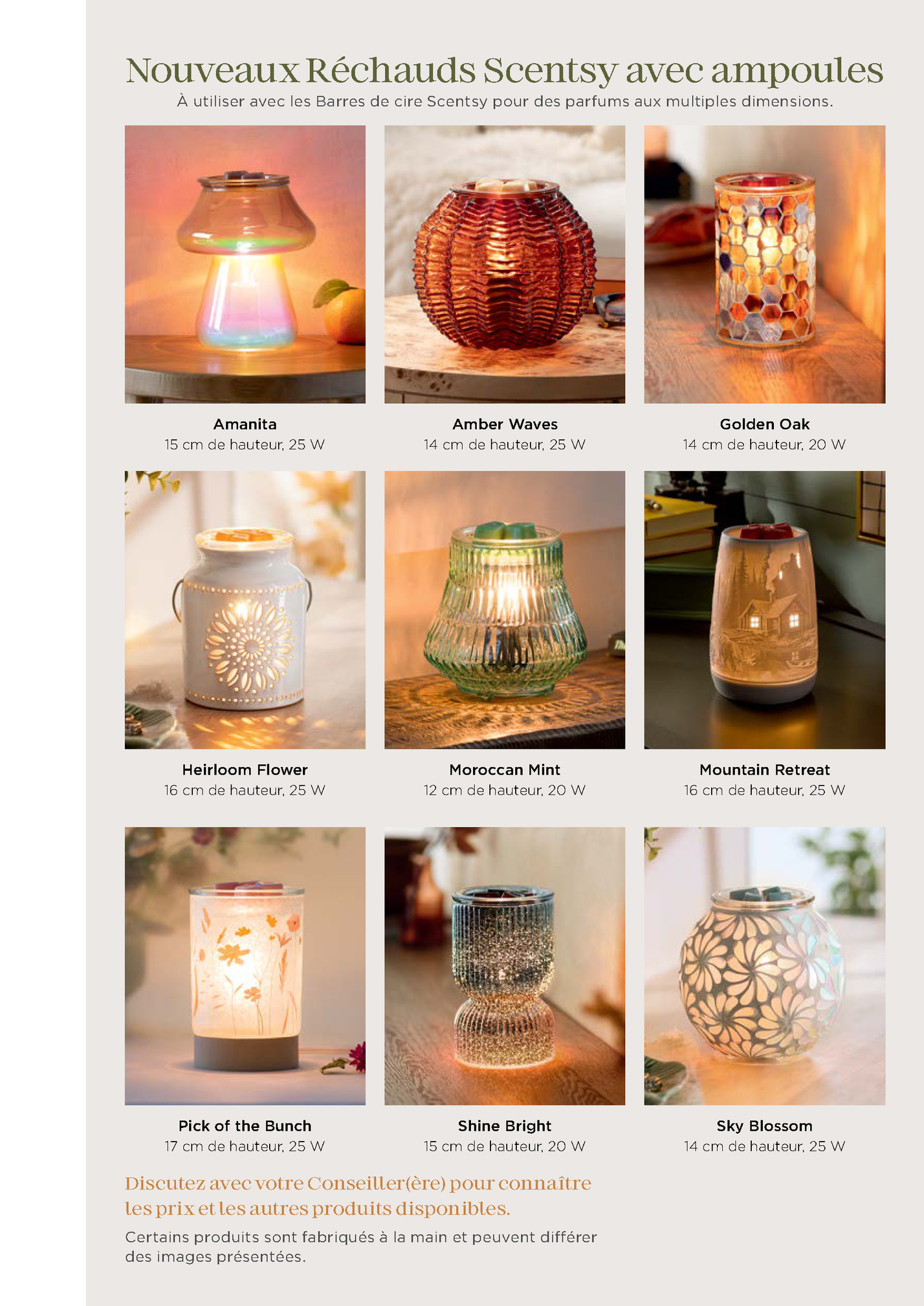 Nouveaux Réchauds Scentsy avec ampoules