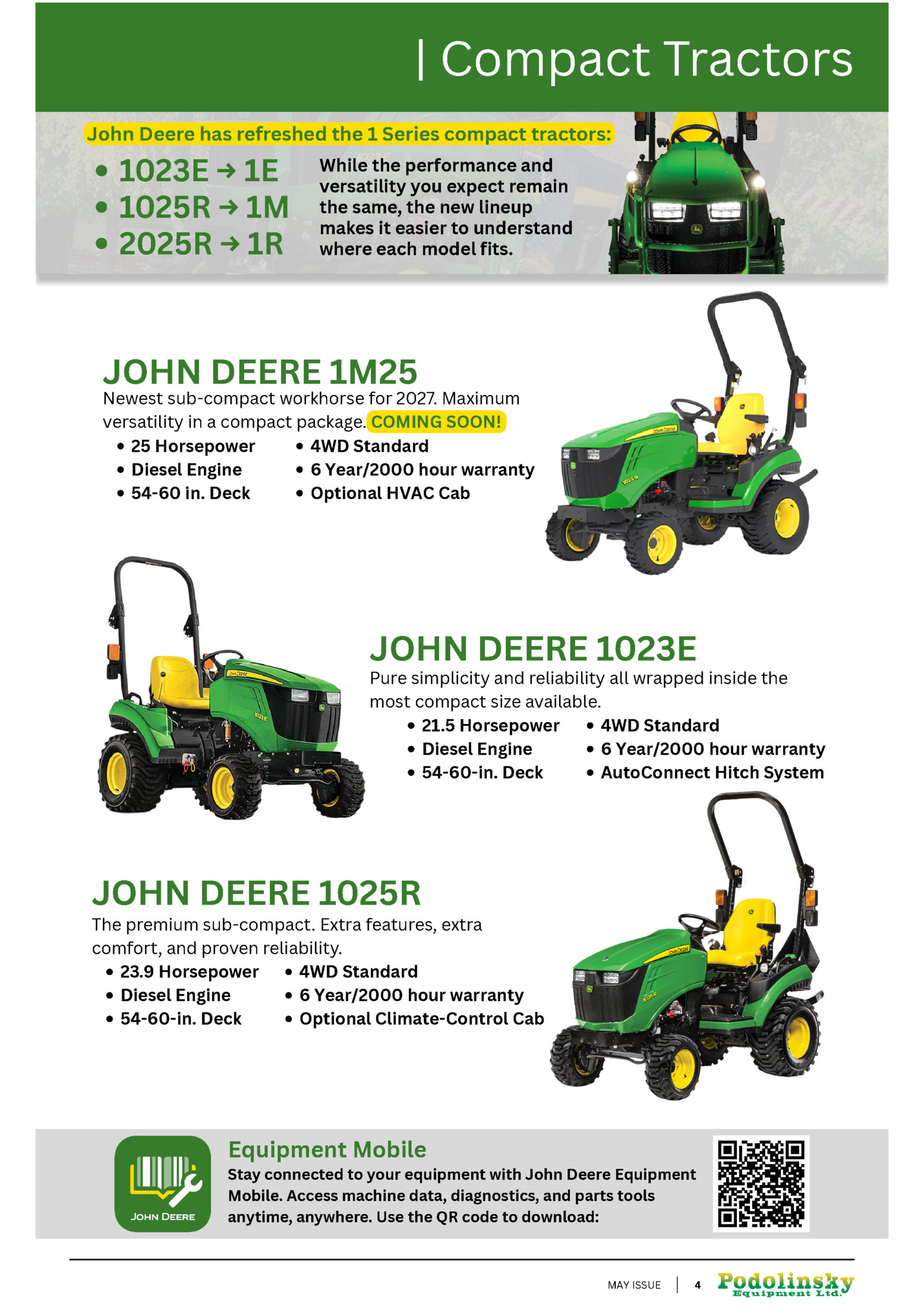 | Compact Tractors