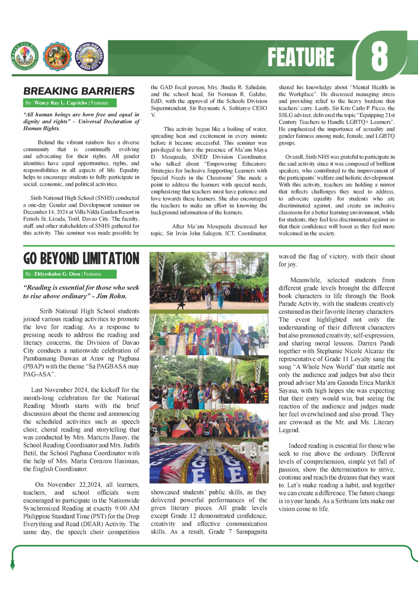 BREAKING BARRIERS BREAKING BARRIERS