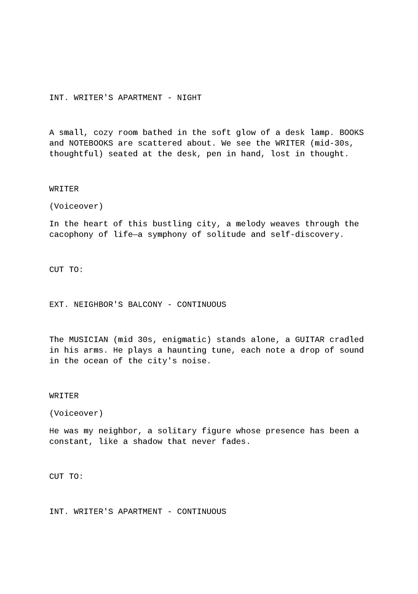 INT. WRITER