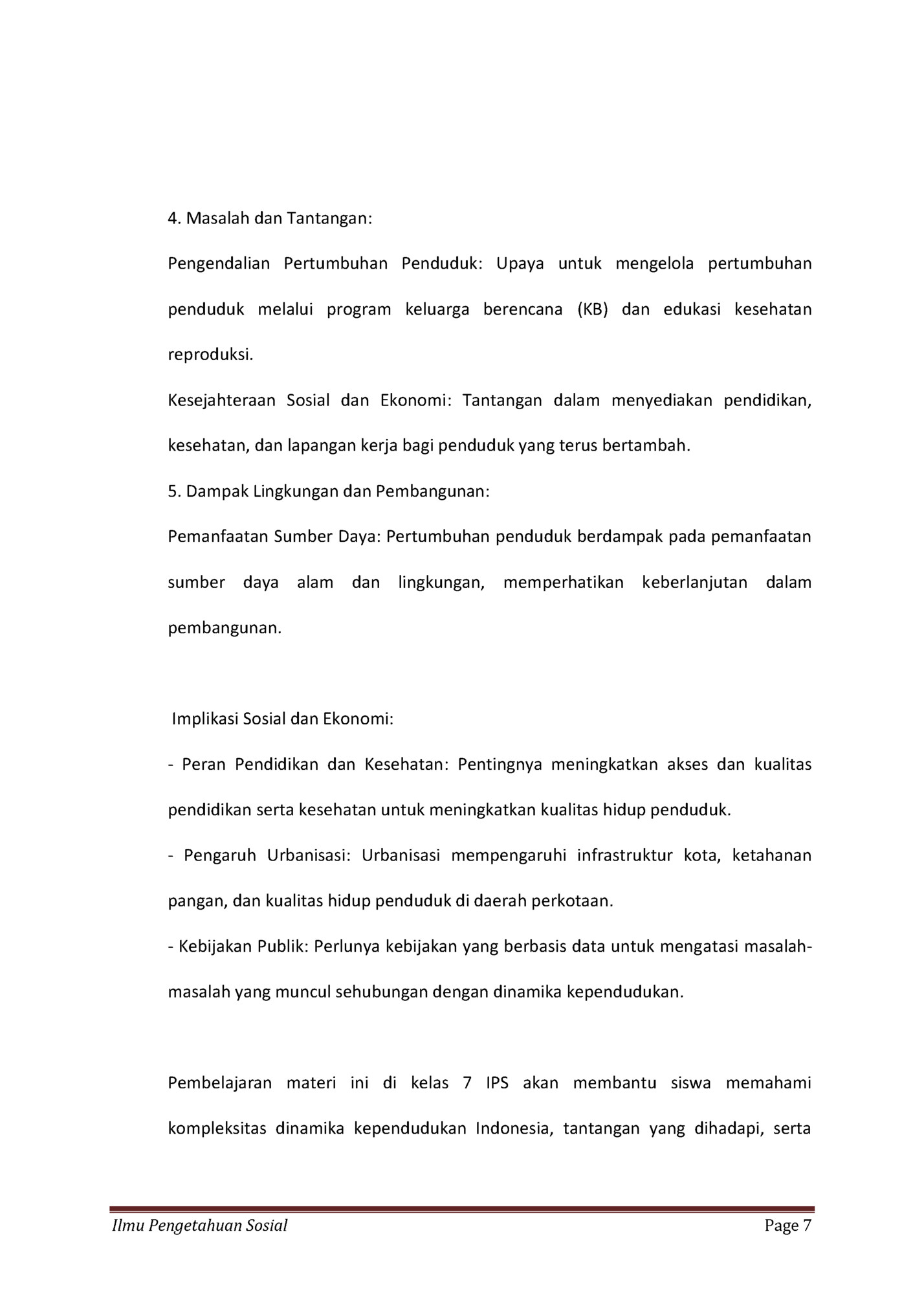 4. Masalah dan Tantangan: