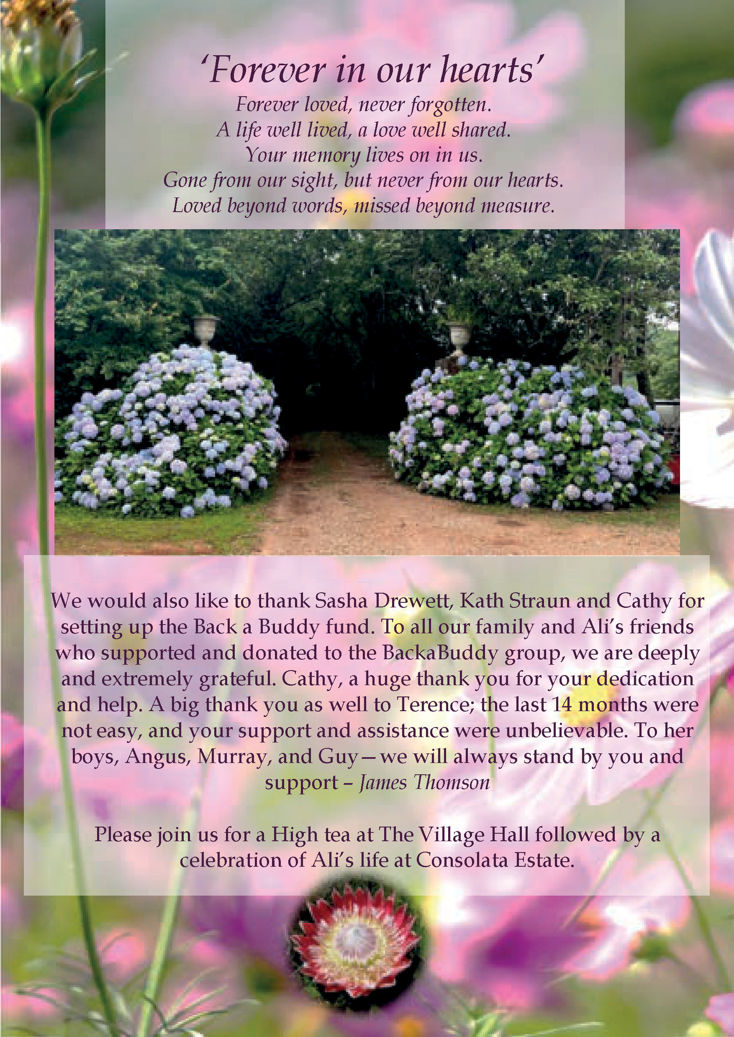 ‘Forever in our hearts’ ‘Forever in our hearts’