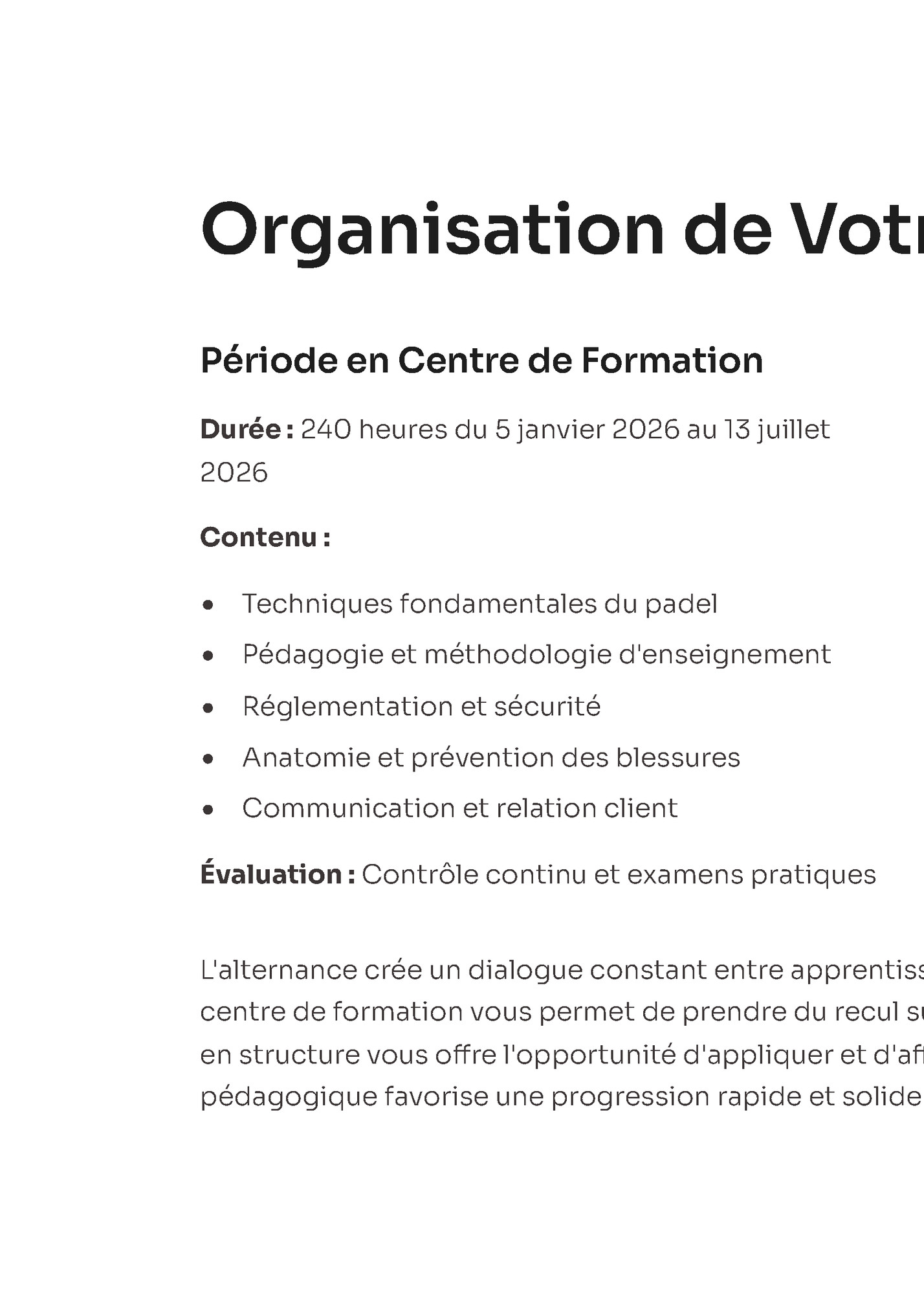 Présentation du Diplôme TFP Présentation du Diplôme TFP