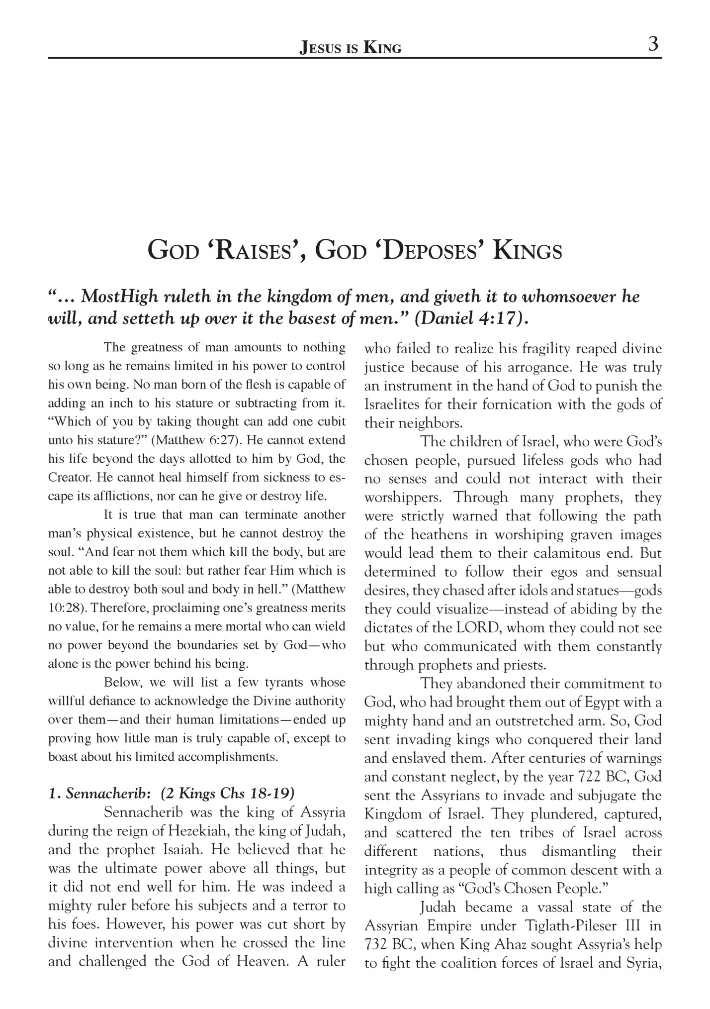 Jesus is King Jesus is King