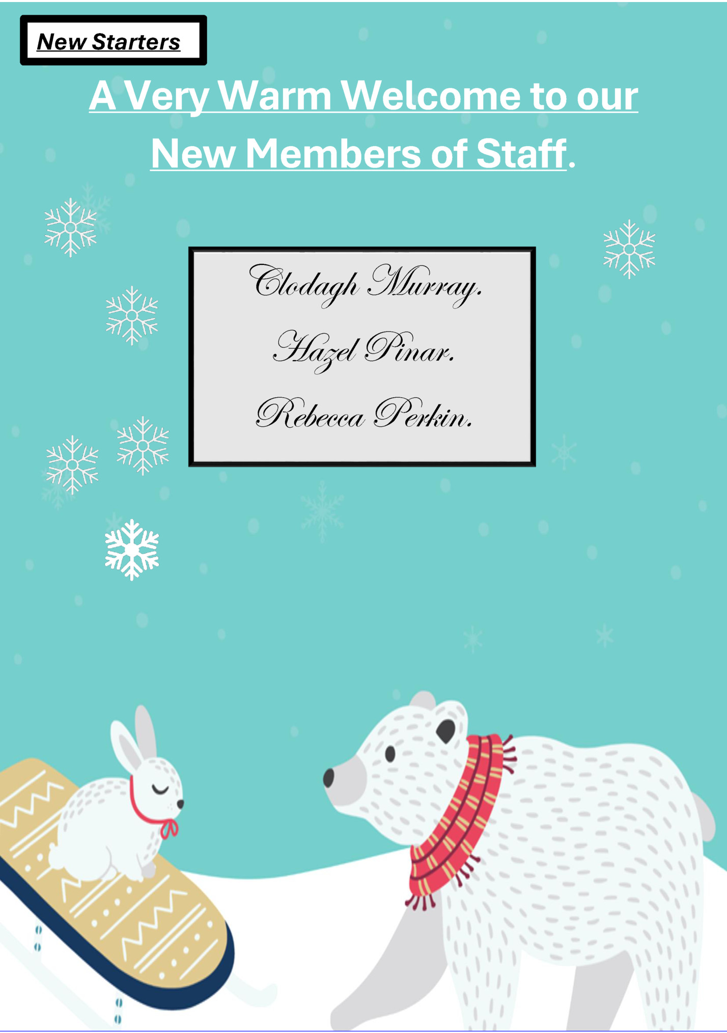 New Starters New Starters