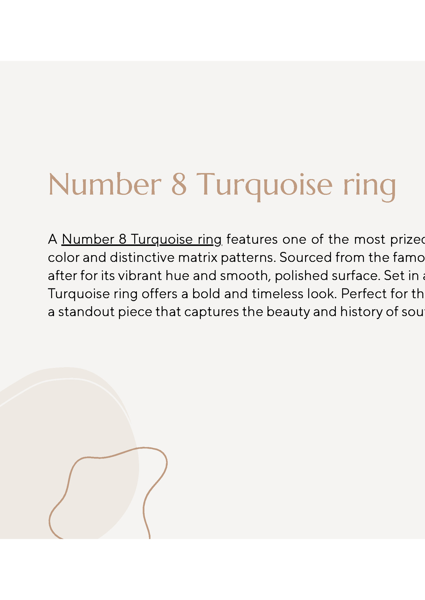 Number 8 Turquoise ring