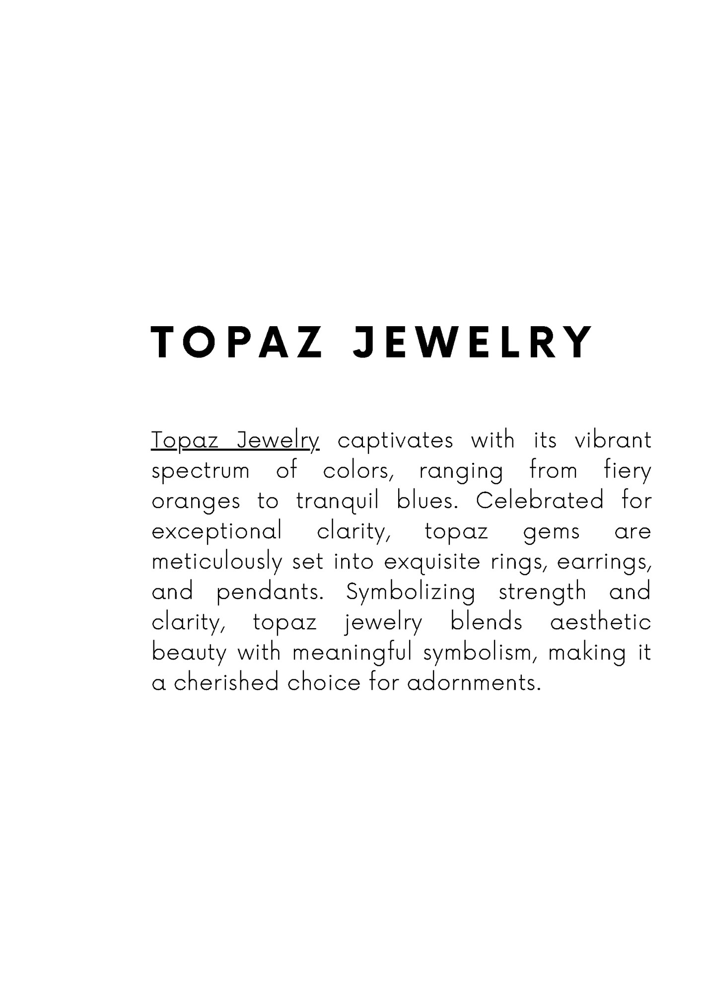 TOPAZ JEWELRY