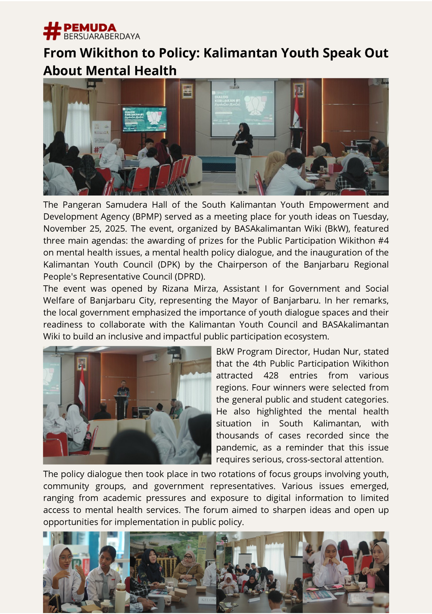 From Wikithon to Policy: Kalimantan Youth Speak Out From Wikithon to Policy: Kalimantan Youth Speak Out