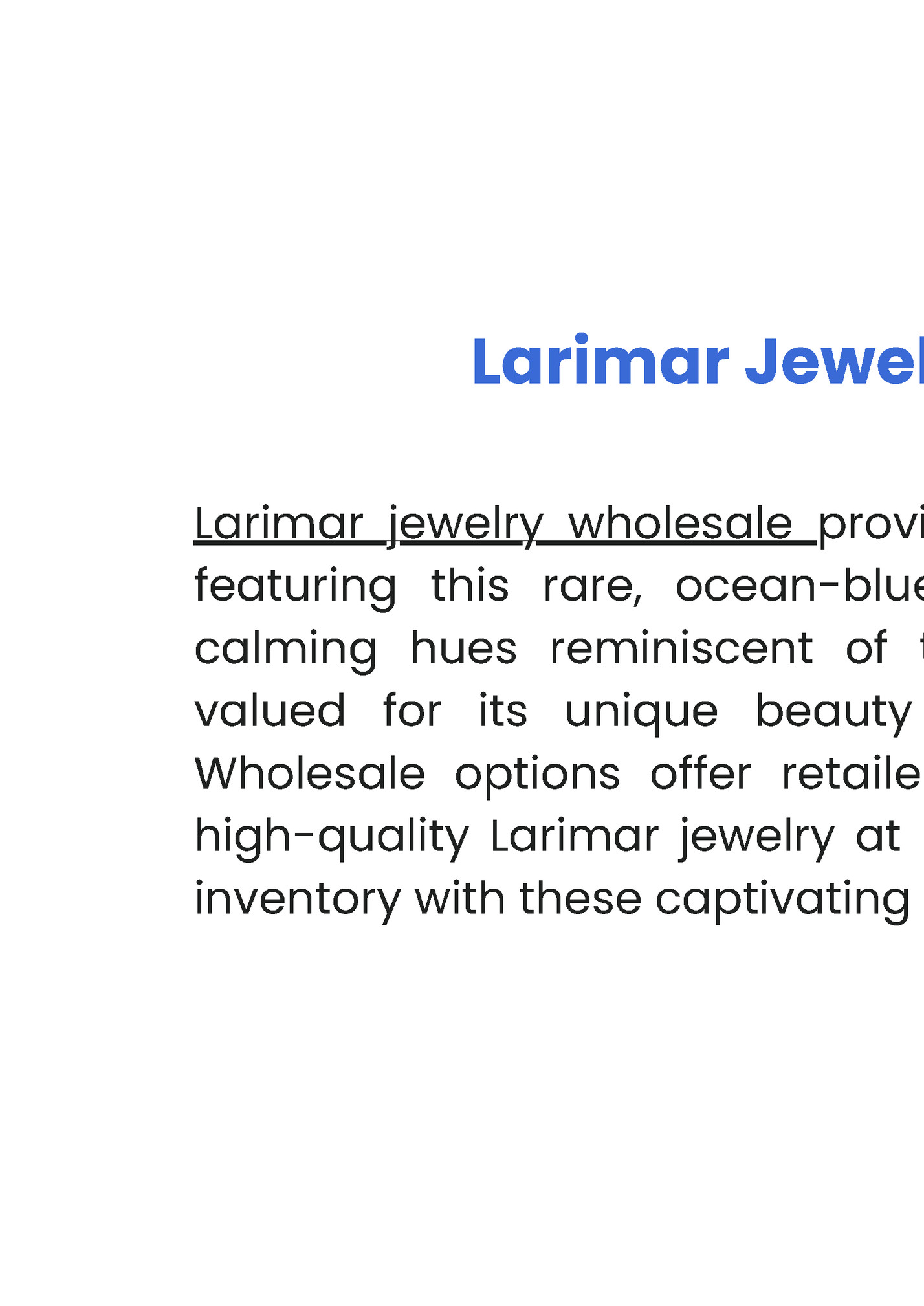 Larimar Jewelry Wholesale