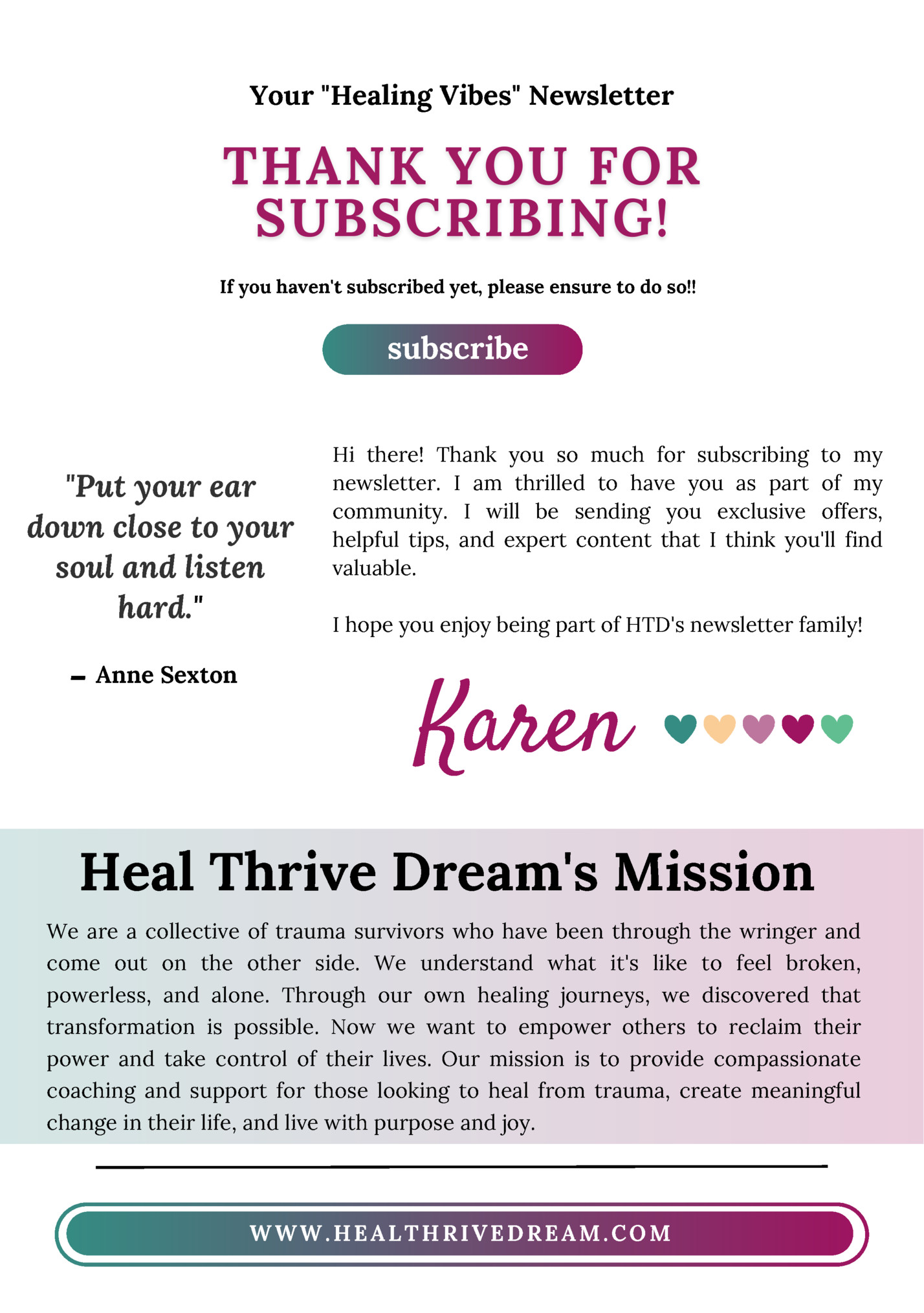 Your Healing Vibes Newsletter