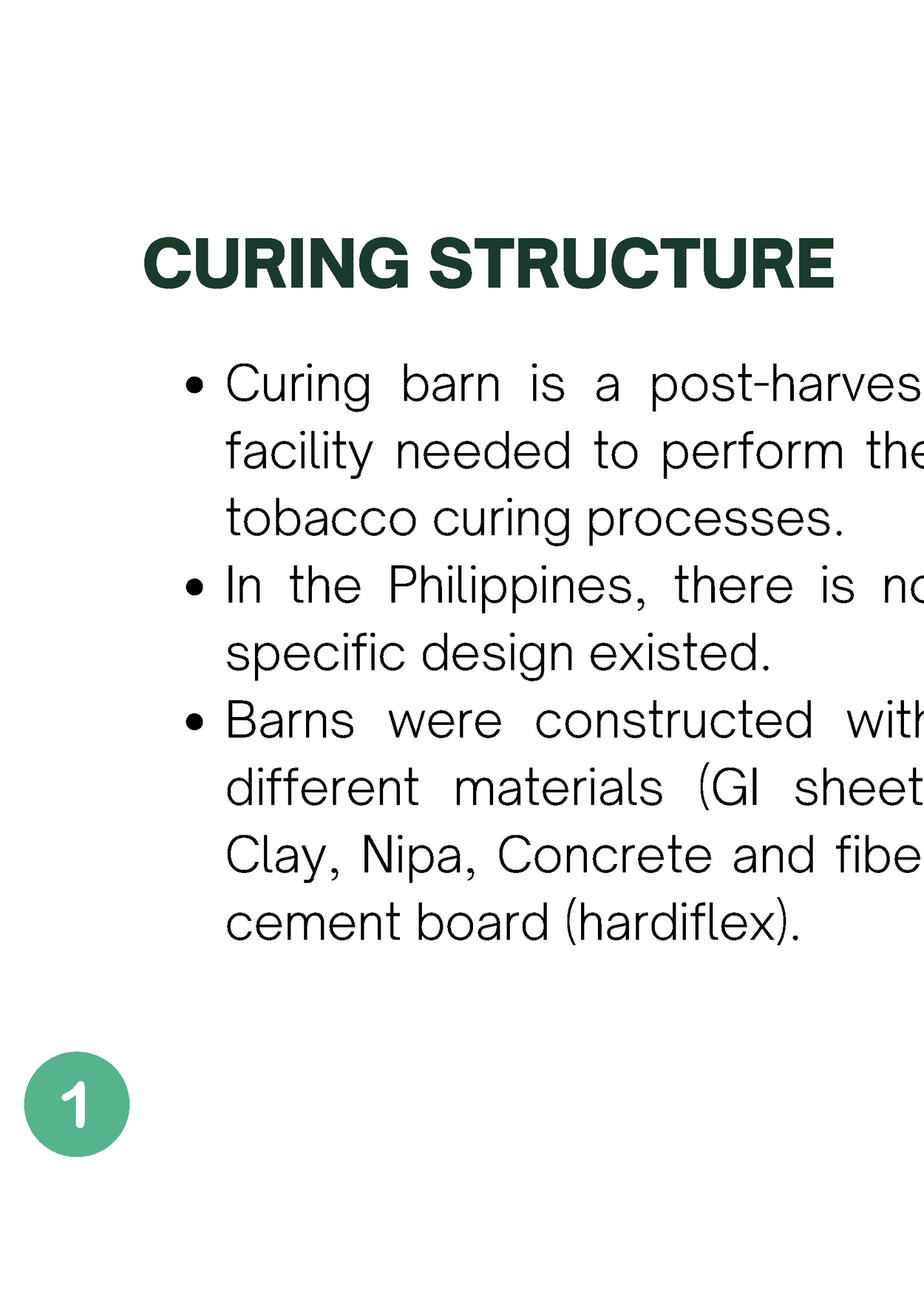 CURING STRUCTURE