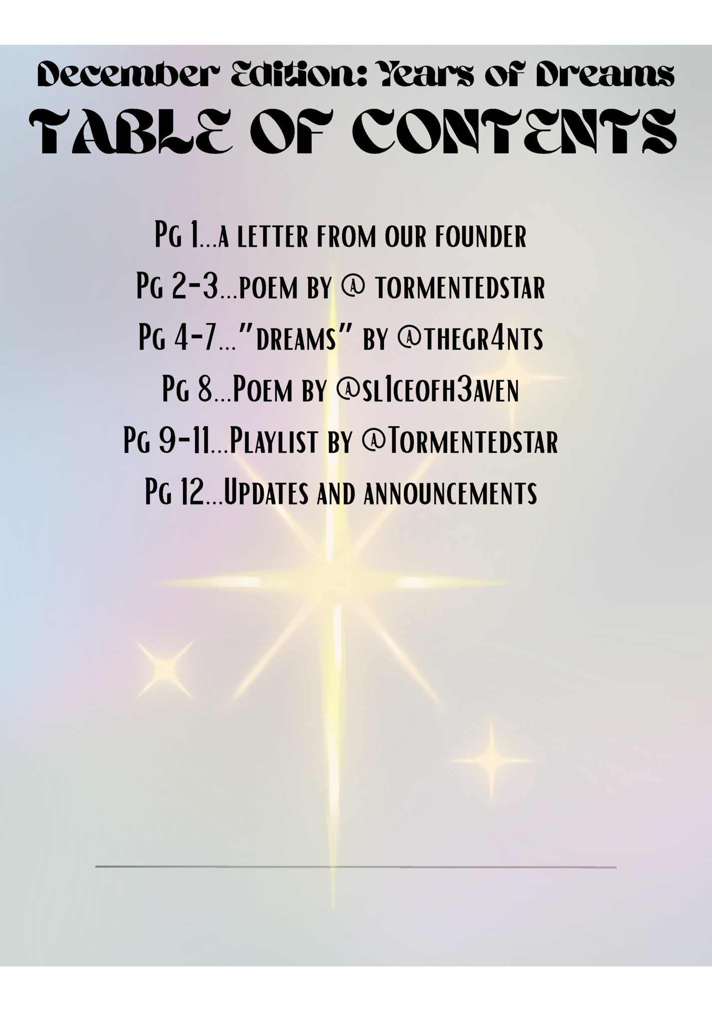 December Edition: Years of Dreams December Edition: Years of Dreams