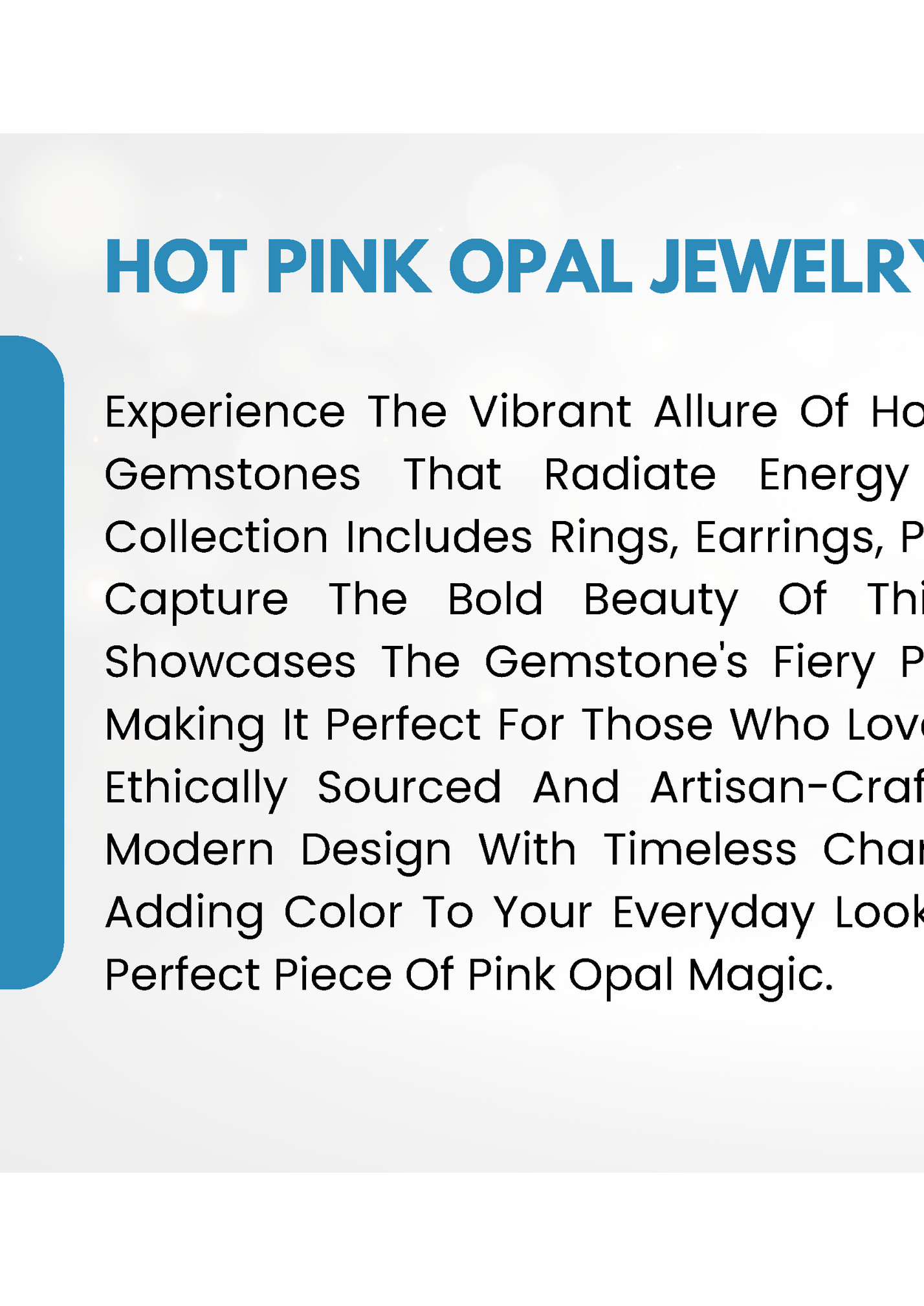 HOT PINK OPAL JEWELRY HOT PINK OPAL JEWELRY