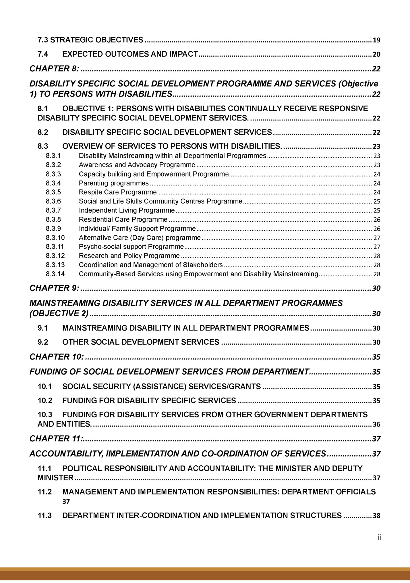 7.3 STRATEGIC OBJECTIVES .............................................................................................................. 19