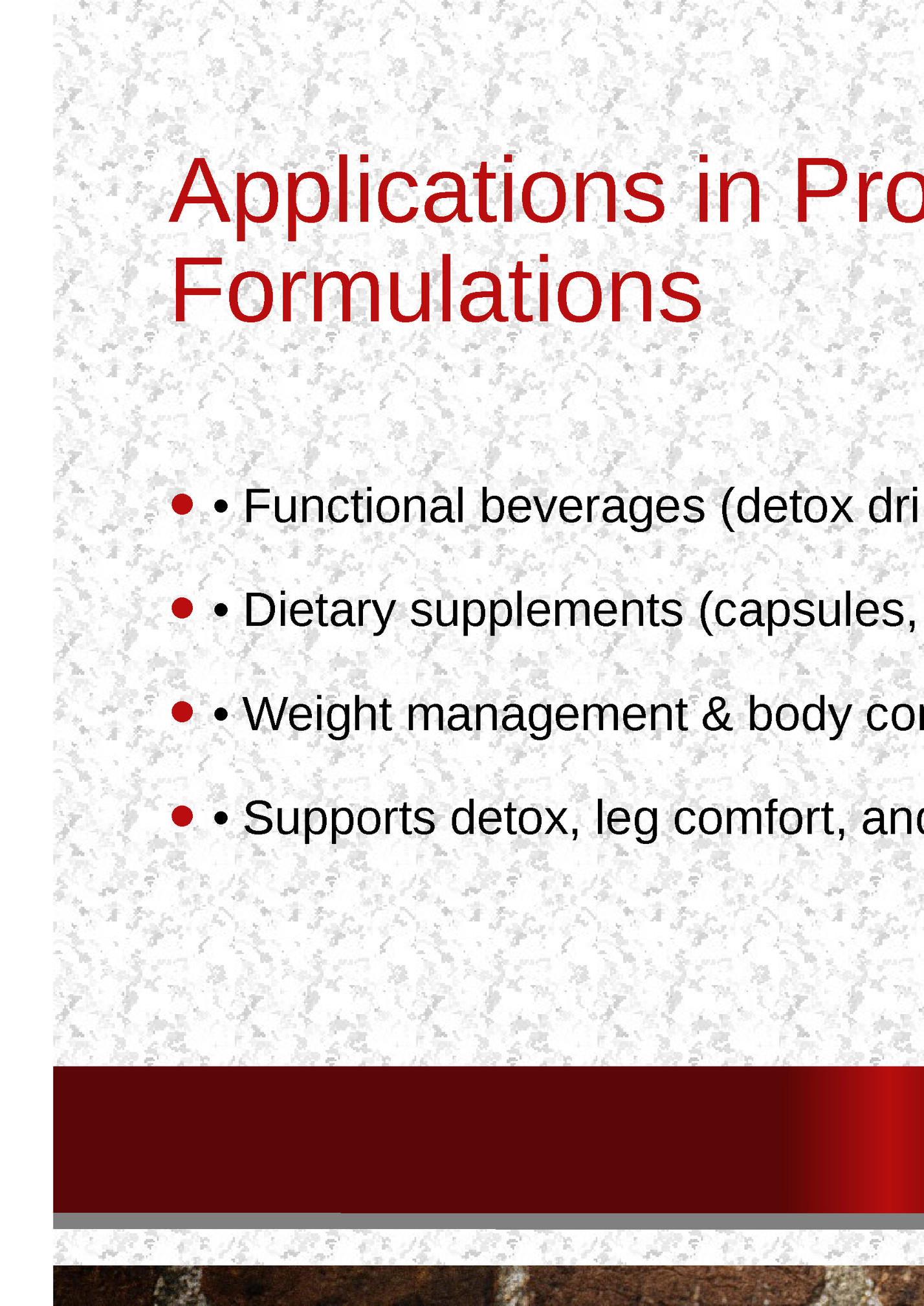 Applications in Product Applications in Product