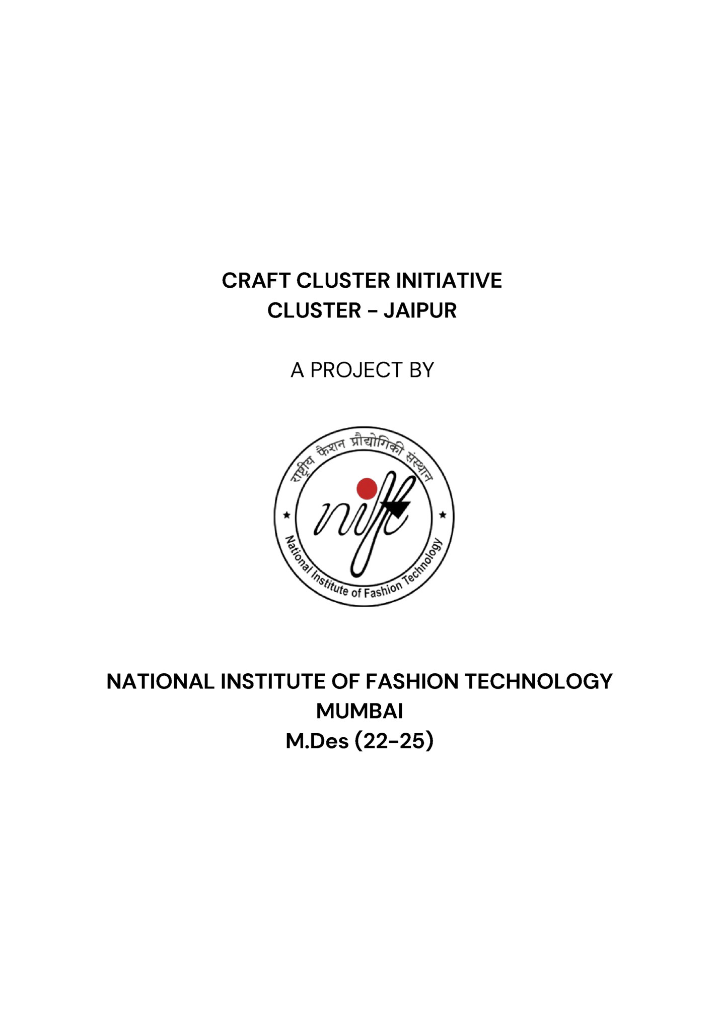 CRAFT CLUSTER INITIATIVE
