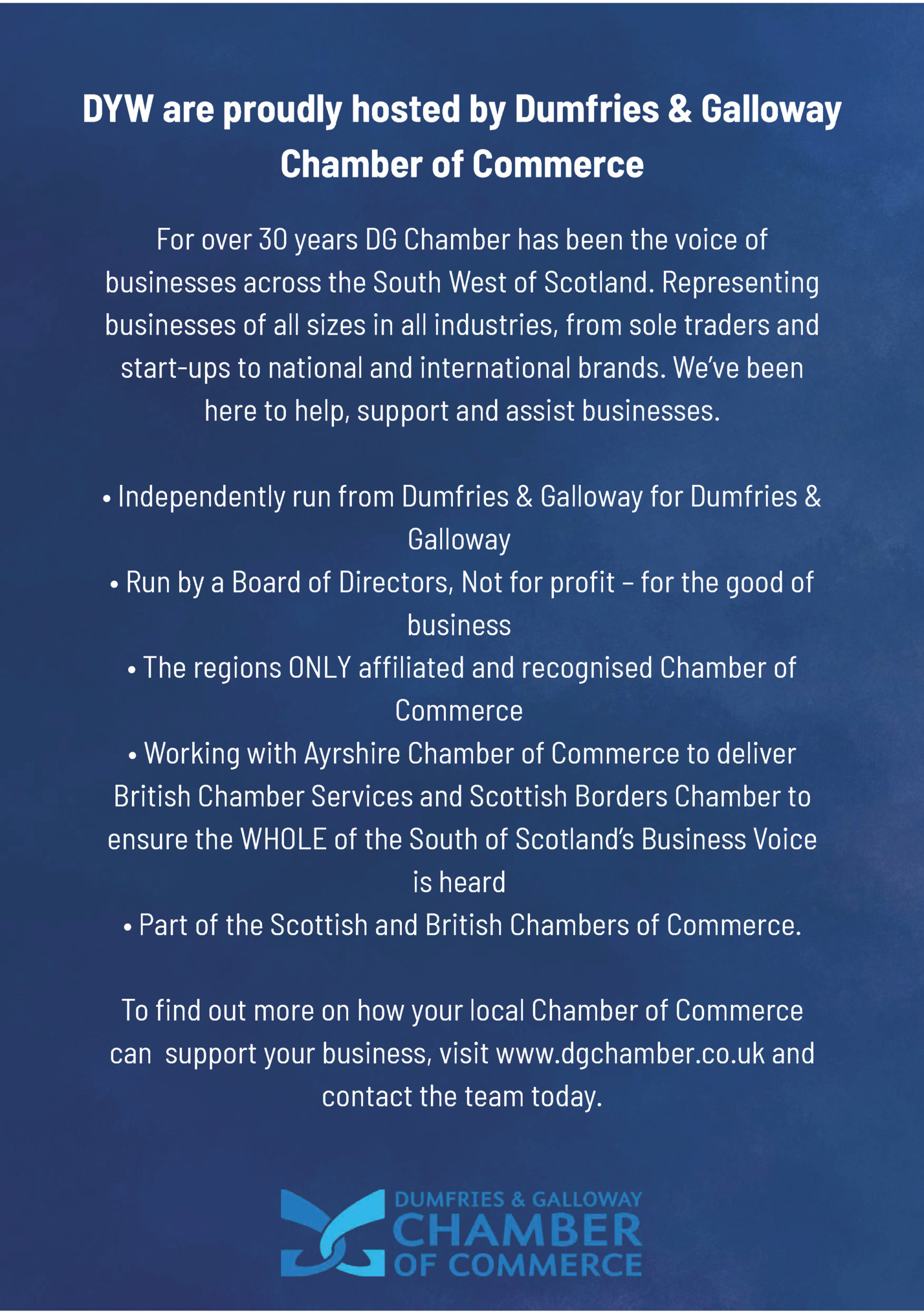 DYW are proudly hosted by Dumfries & Galloway