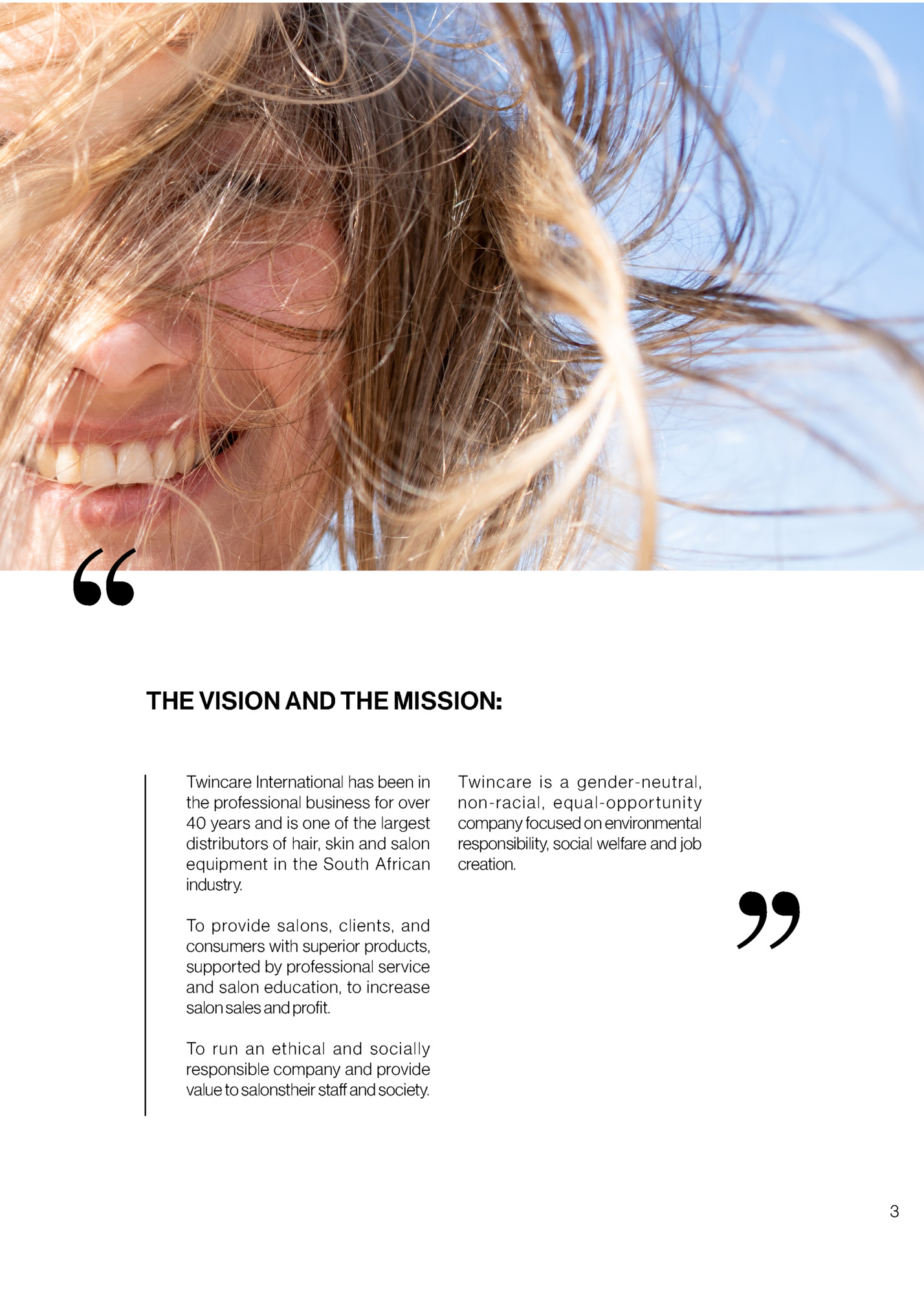 THE VISION AND THE MISSION: