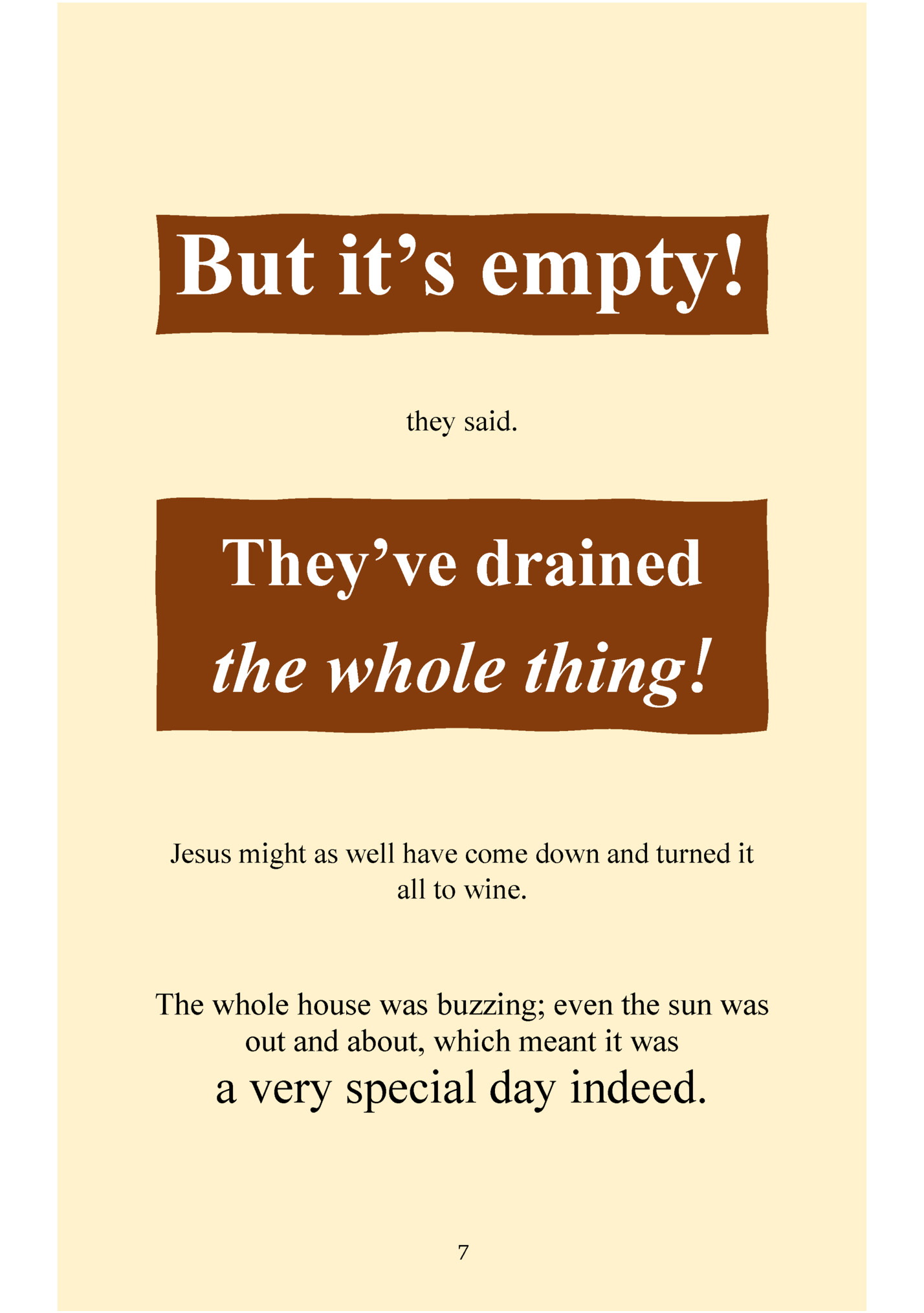 But it’s empty! But it’s empty!