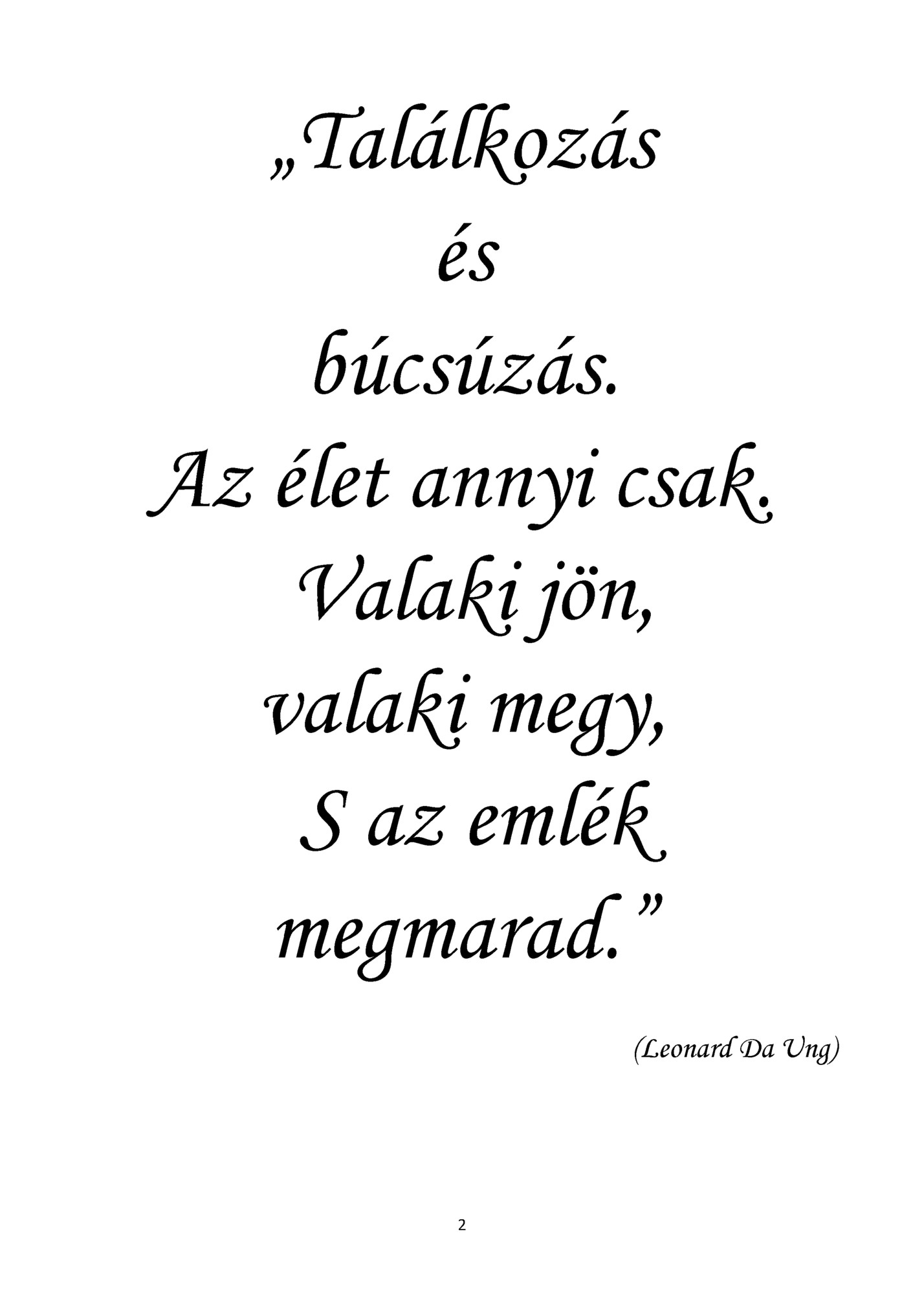 „Találkozás „Találkozás