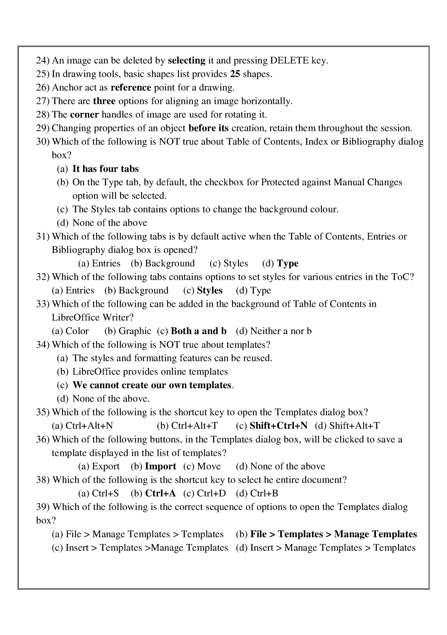 24) An image can be deleted by selecting it and pressing DELETE key.