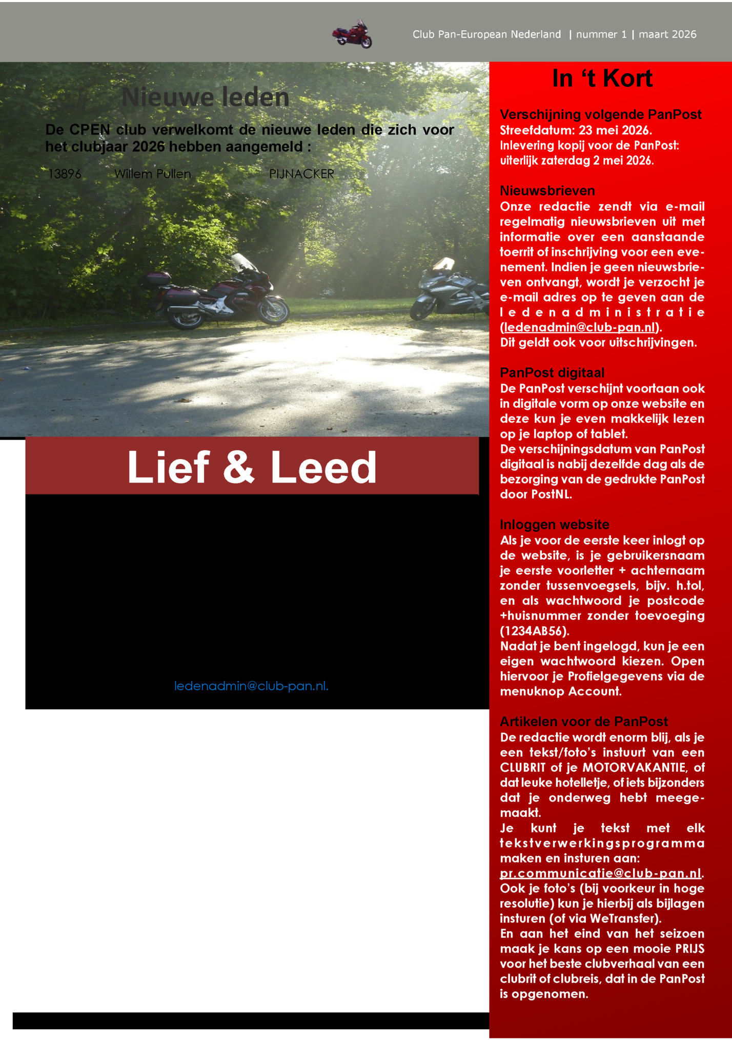 Club Pan-European Nederland | nummer 1 | maart 2026