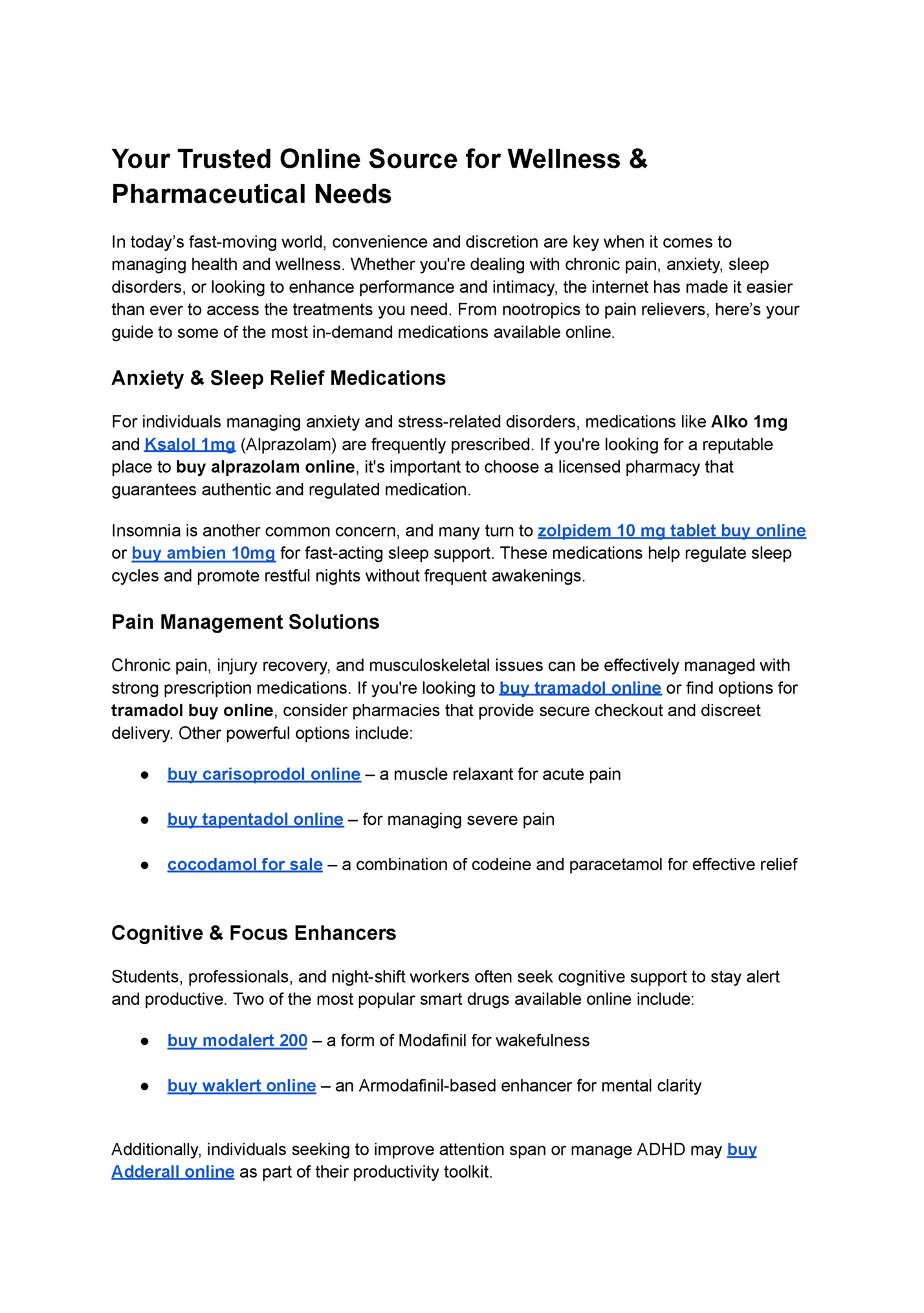 Your Trusted Online Source for Wellness &