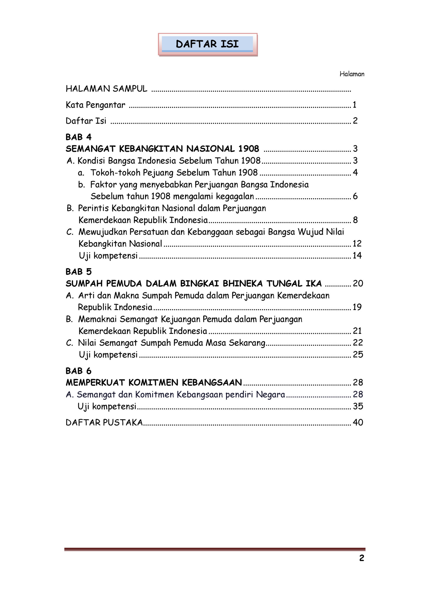 DAFTAR ISI DAFTAR ISI