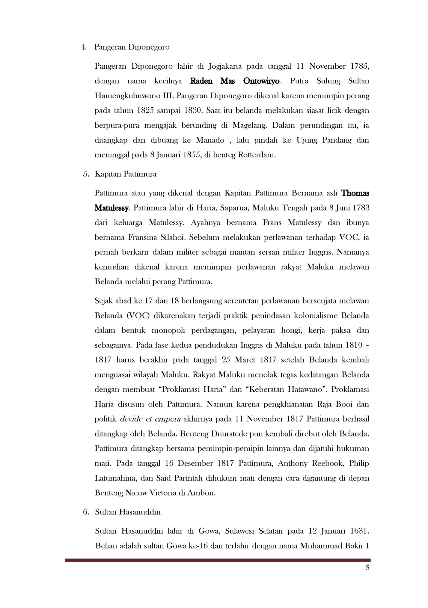 4. Pangeran Diponegoro 4. Pangeran Diponegoro