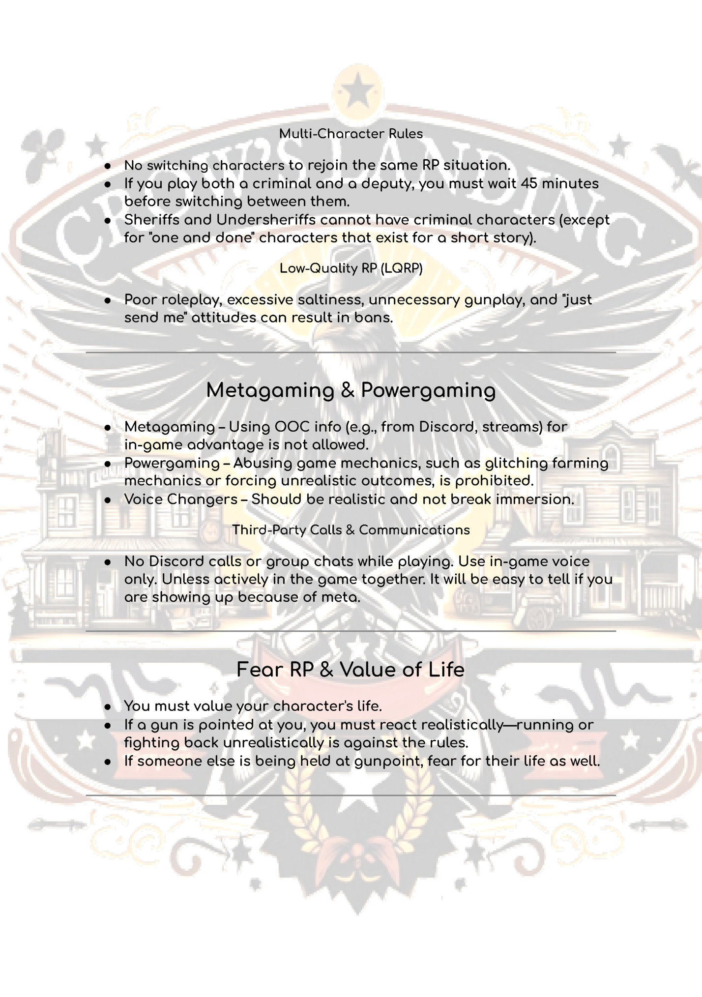 Multi-Character Rules Multi-Character Rules