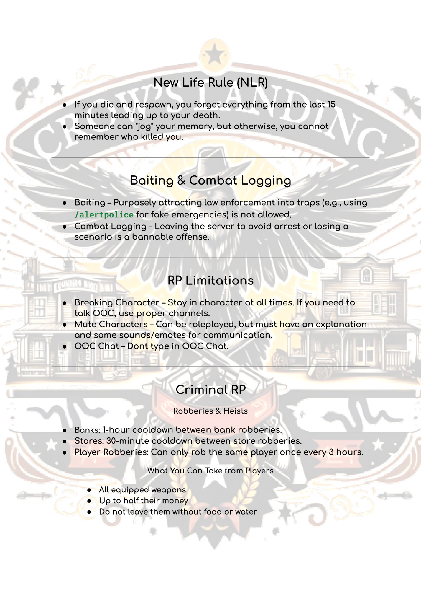 New Life Rule (NLR) New Life Rule (NLR)