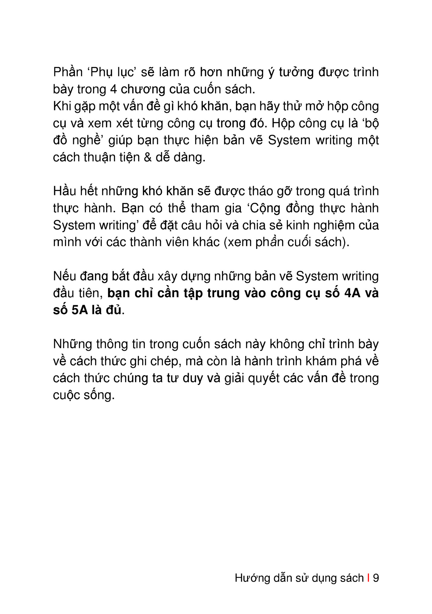 Phần ‘Phụ lục’ sẽ làm rõ hơn những ý tưởng được trình