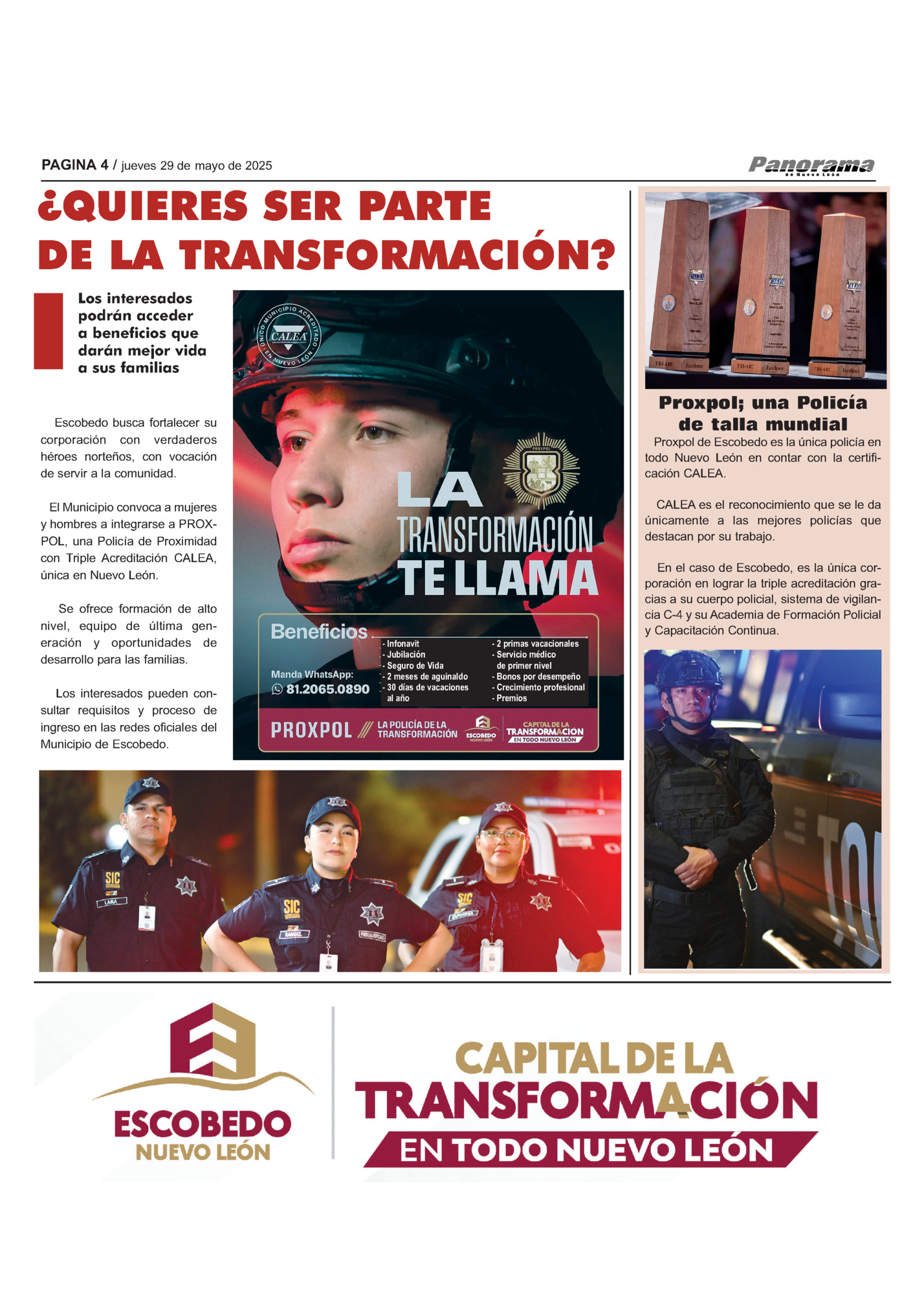 PAGINA 4 / jueves 29 de mayo de 2025