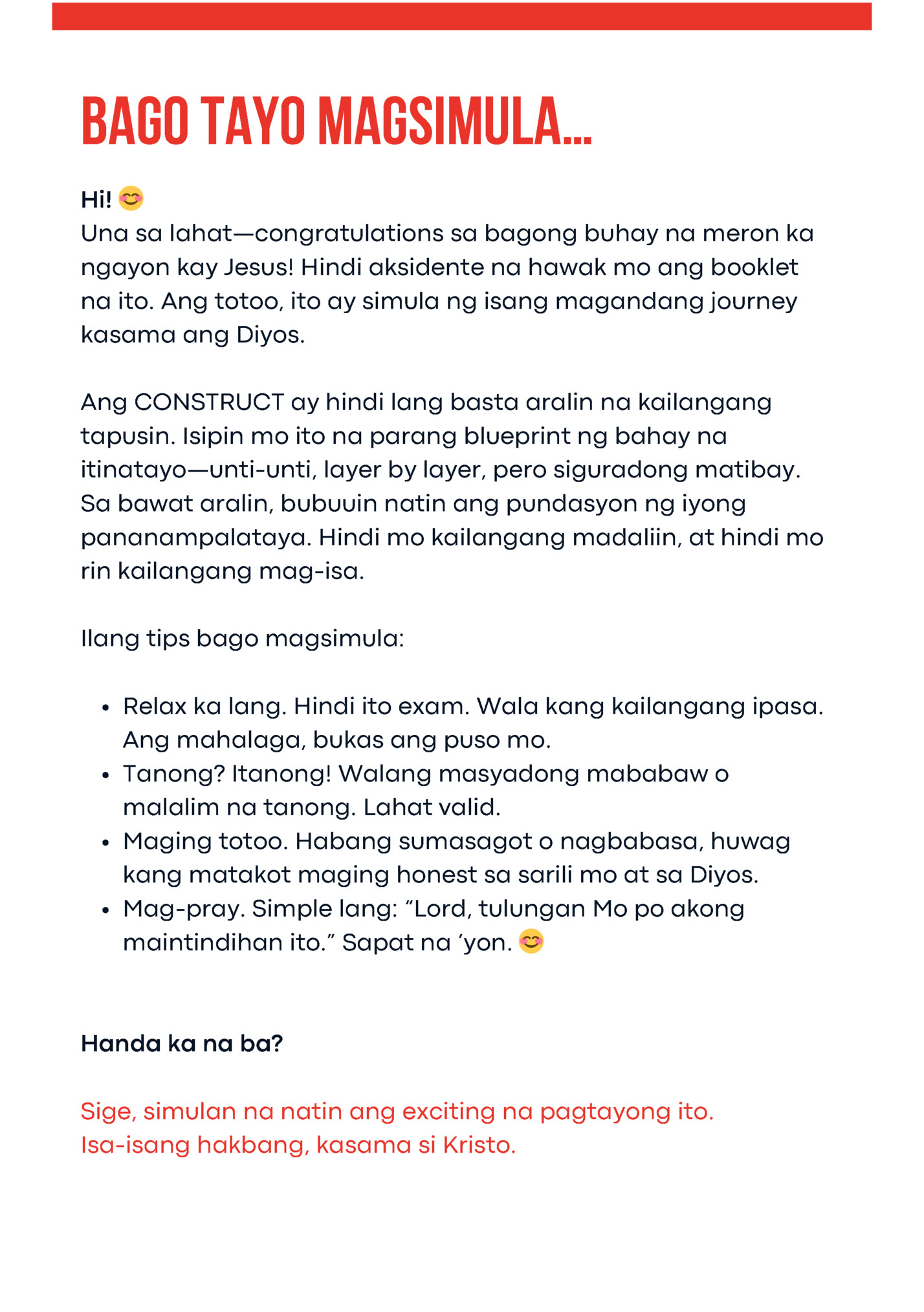 BAGO TAYO MAGSIMULA…