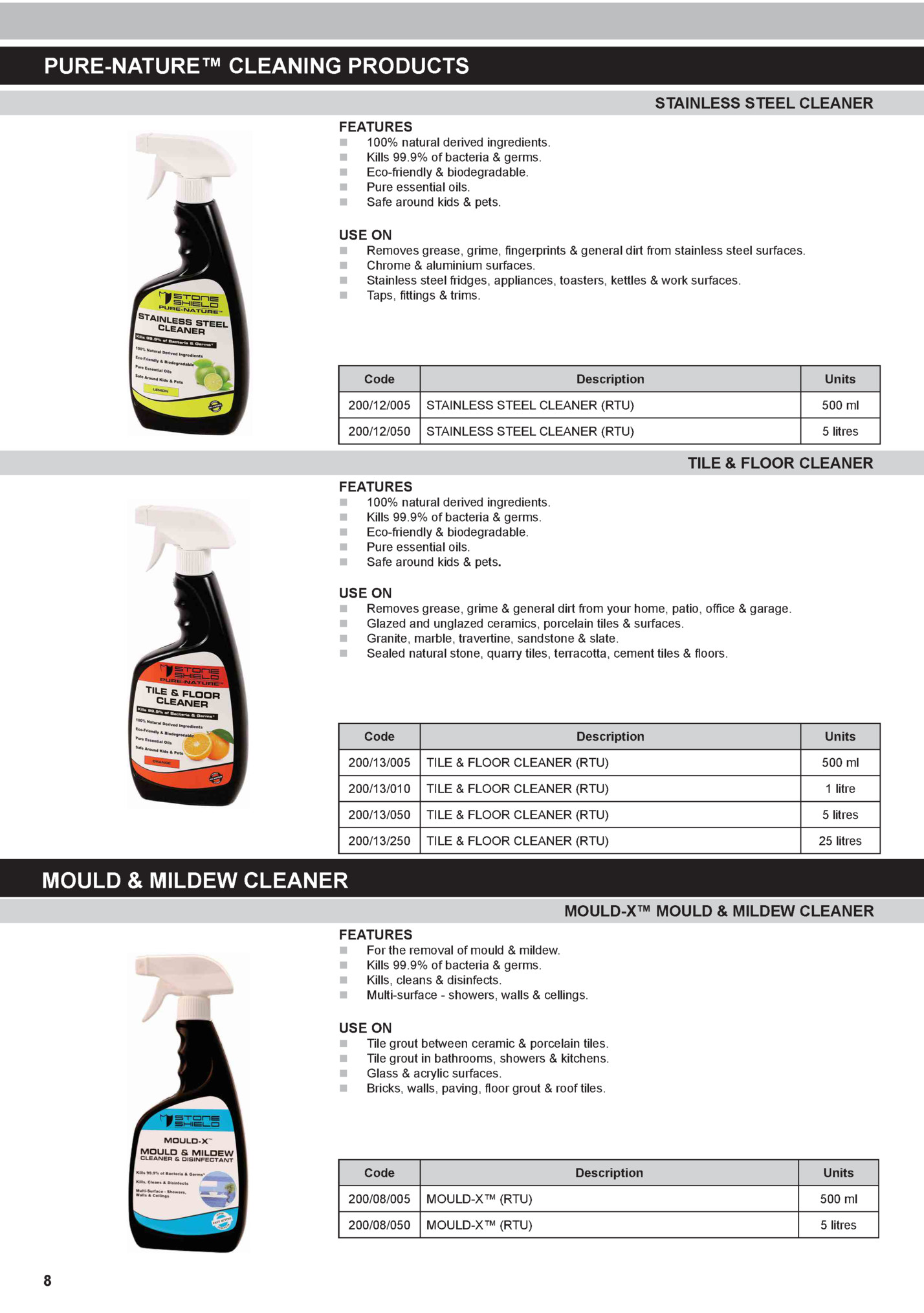 PURE-NATURE™ CLEANING PRODUCTS