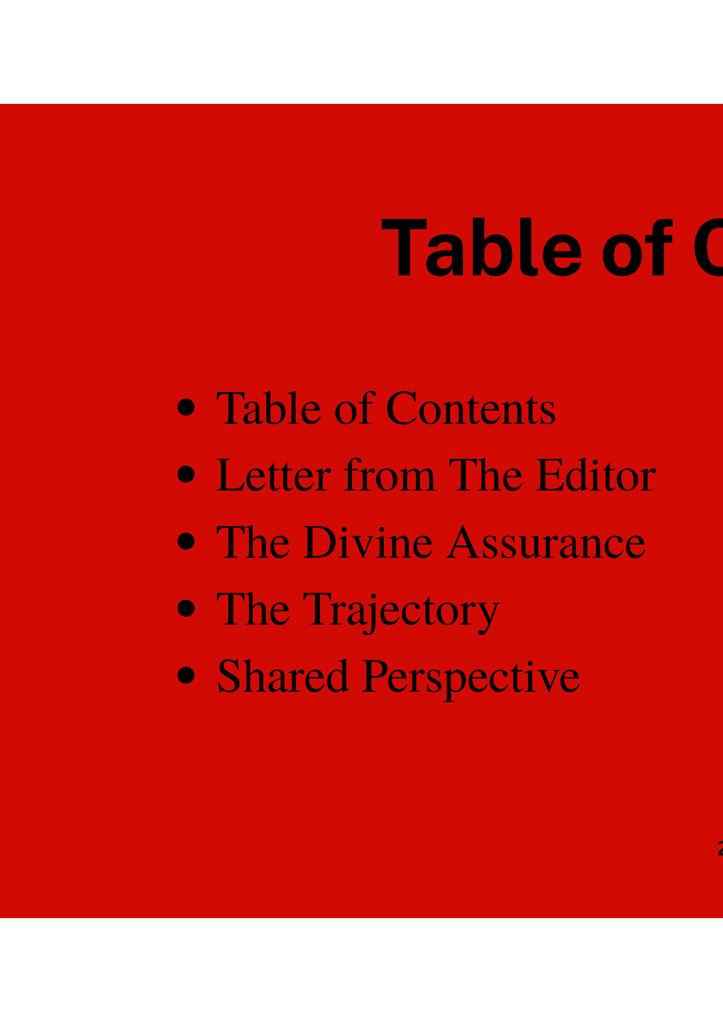 Table of Contents