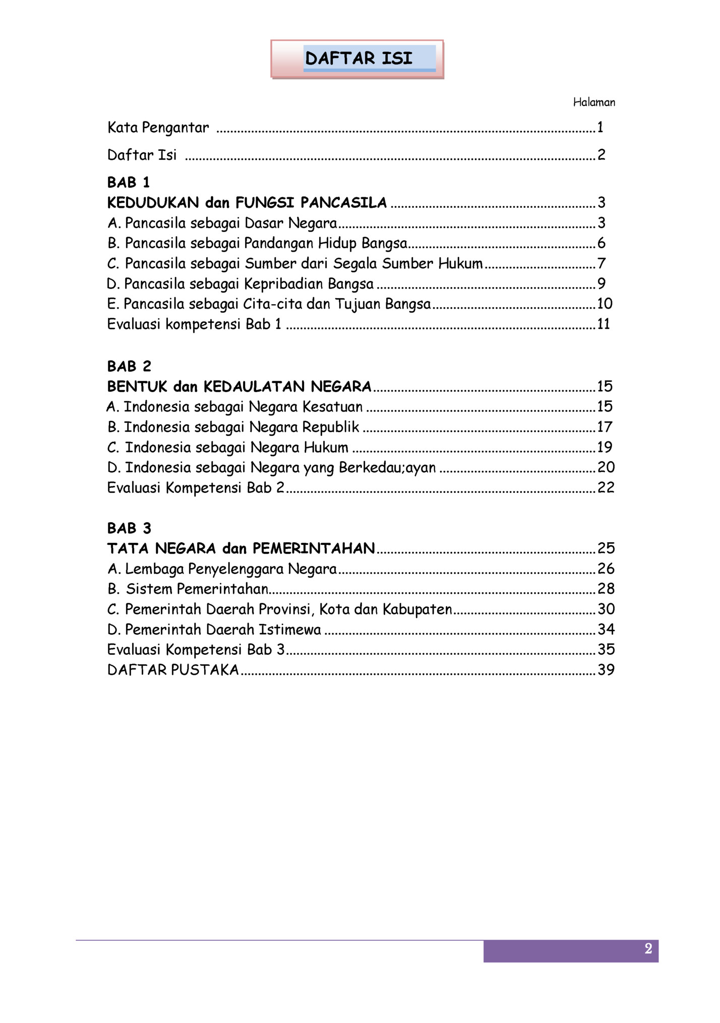 DAFTAR ISI DAFTAR ISI