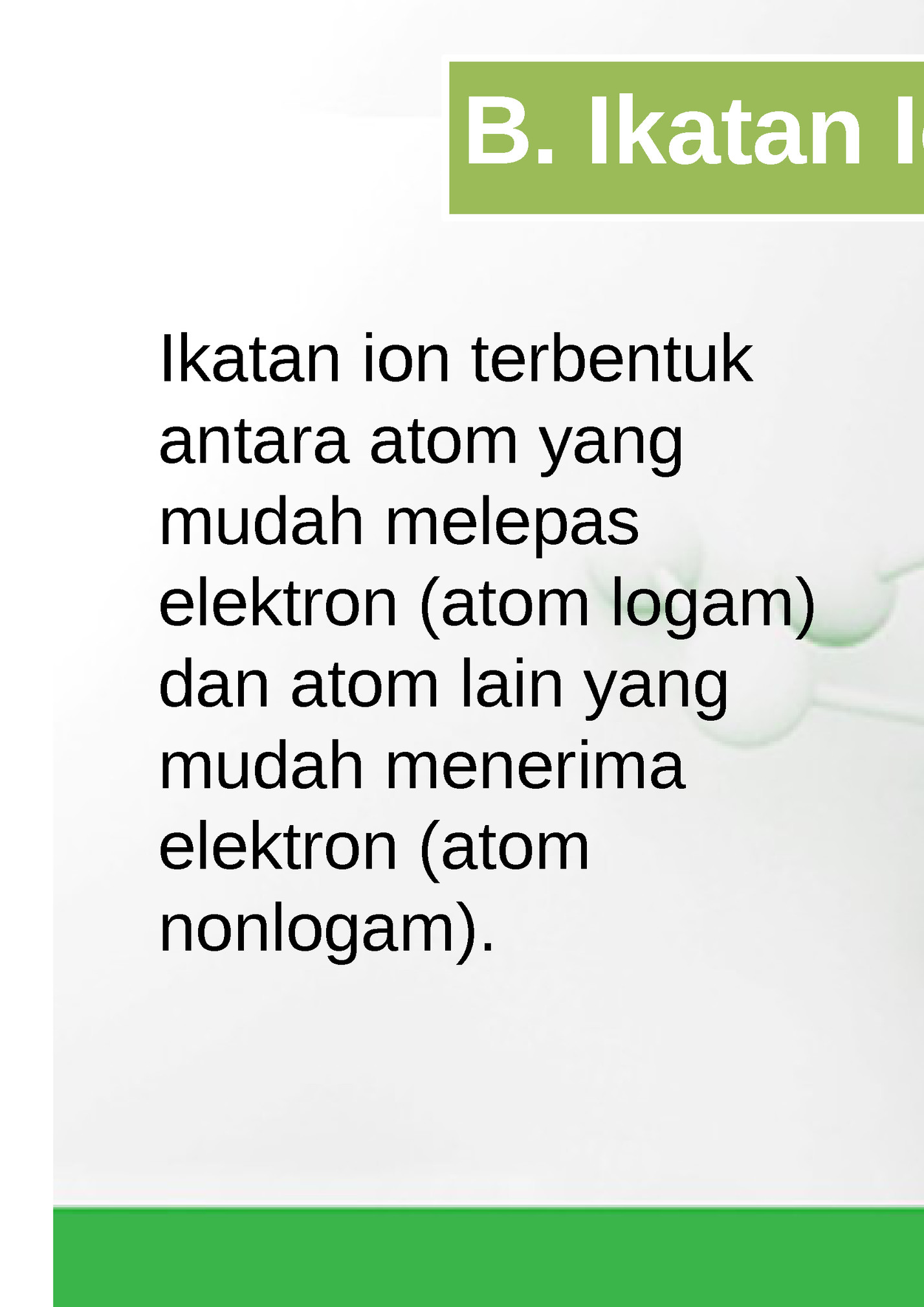B. Ikatan Ion
