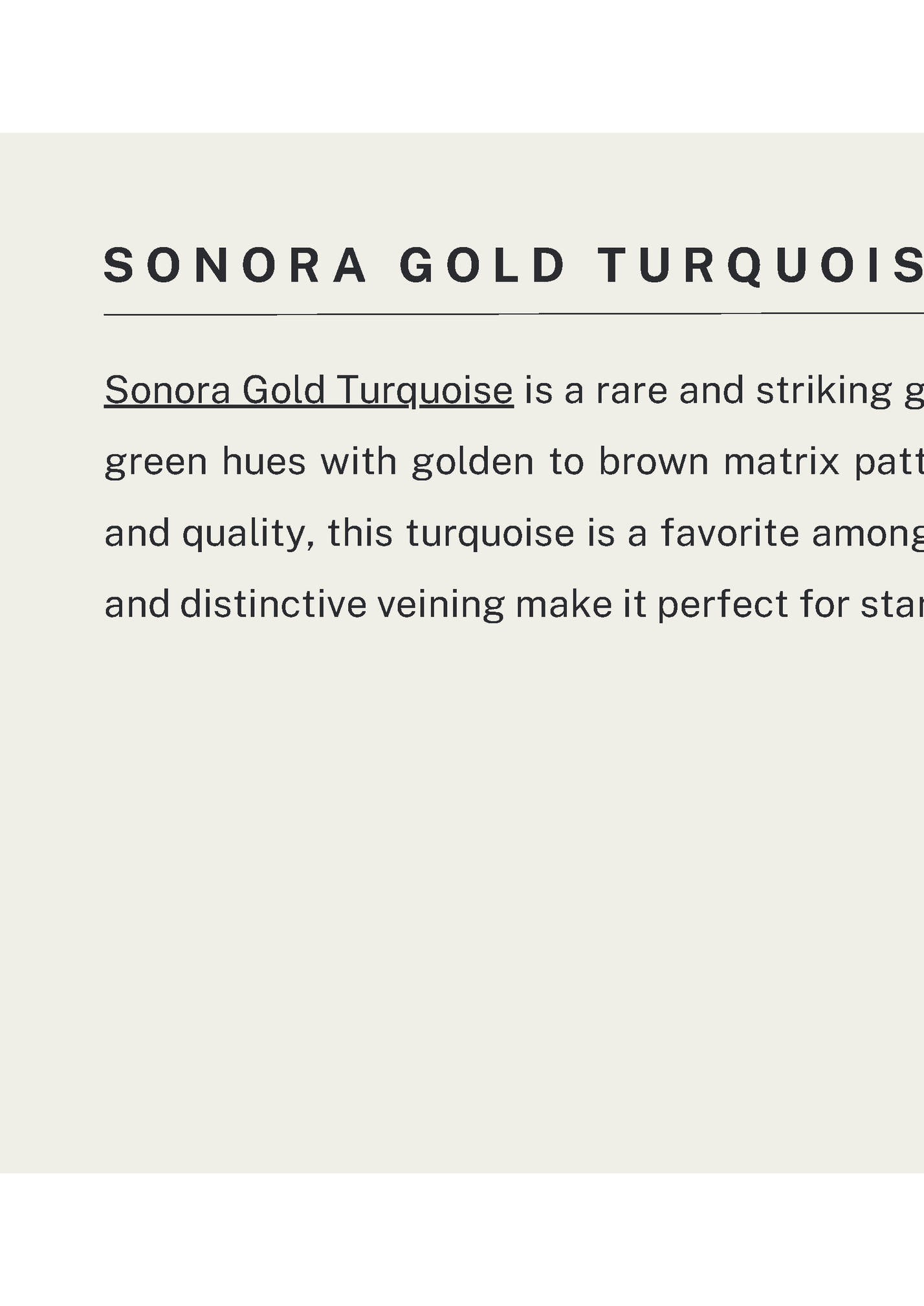 SONORA GOLD TURQUOISE JEWELRY