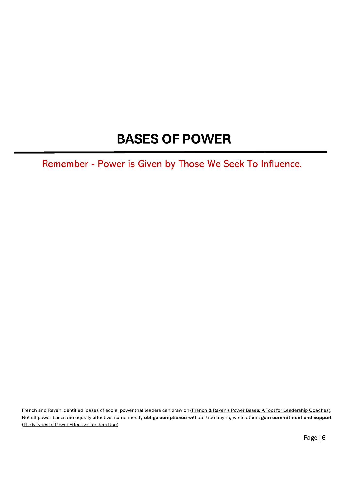 BASES OF POWER