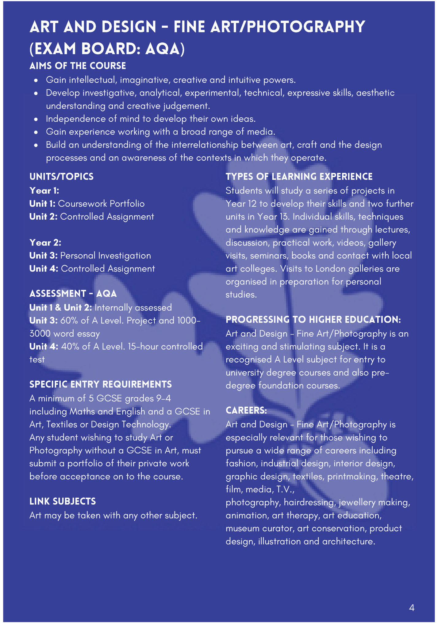 art and Design - fine art/photography