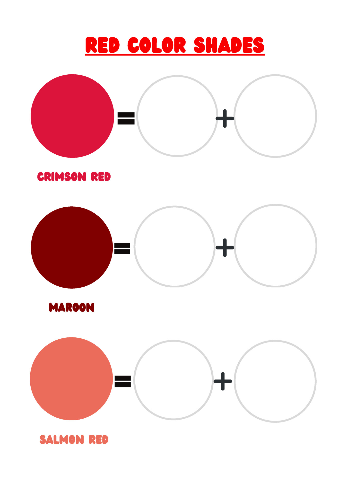 RED COLOR SHADES RED COLOR SHADES