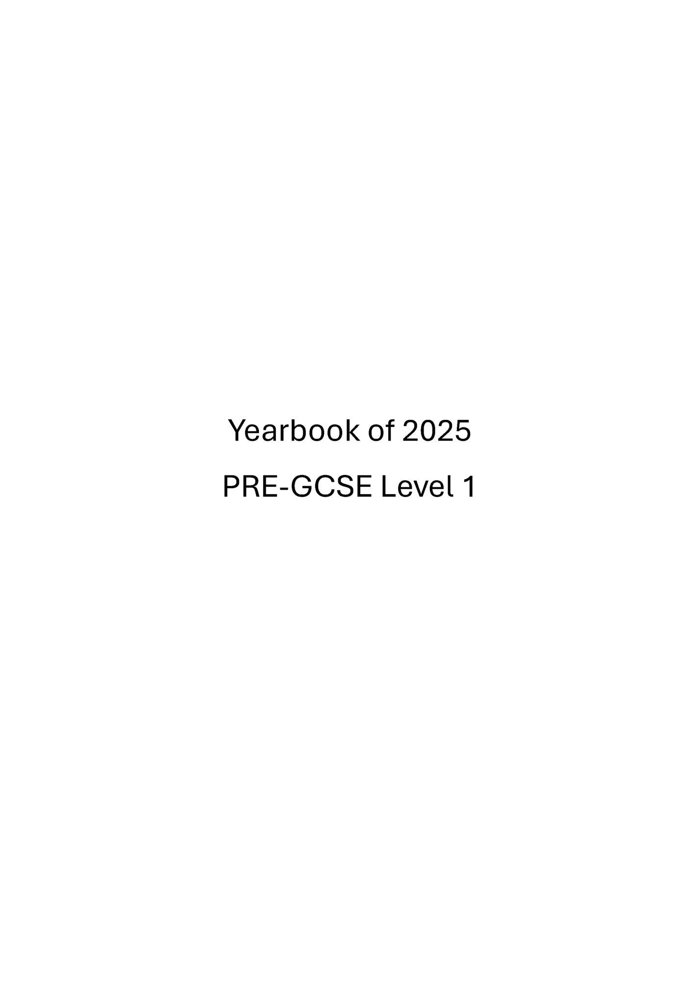 Yearbook of 2025