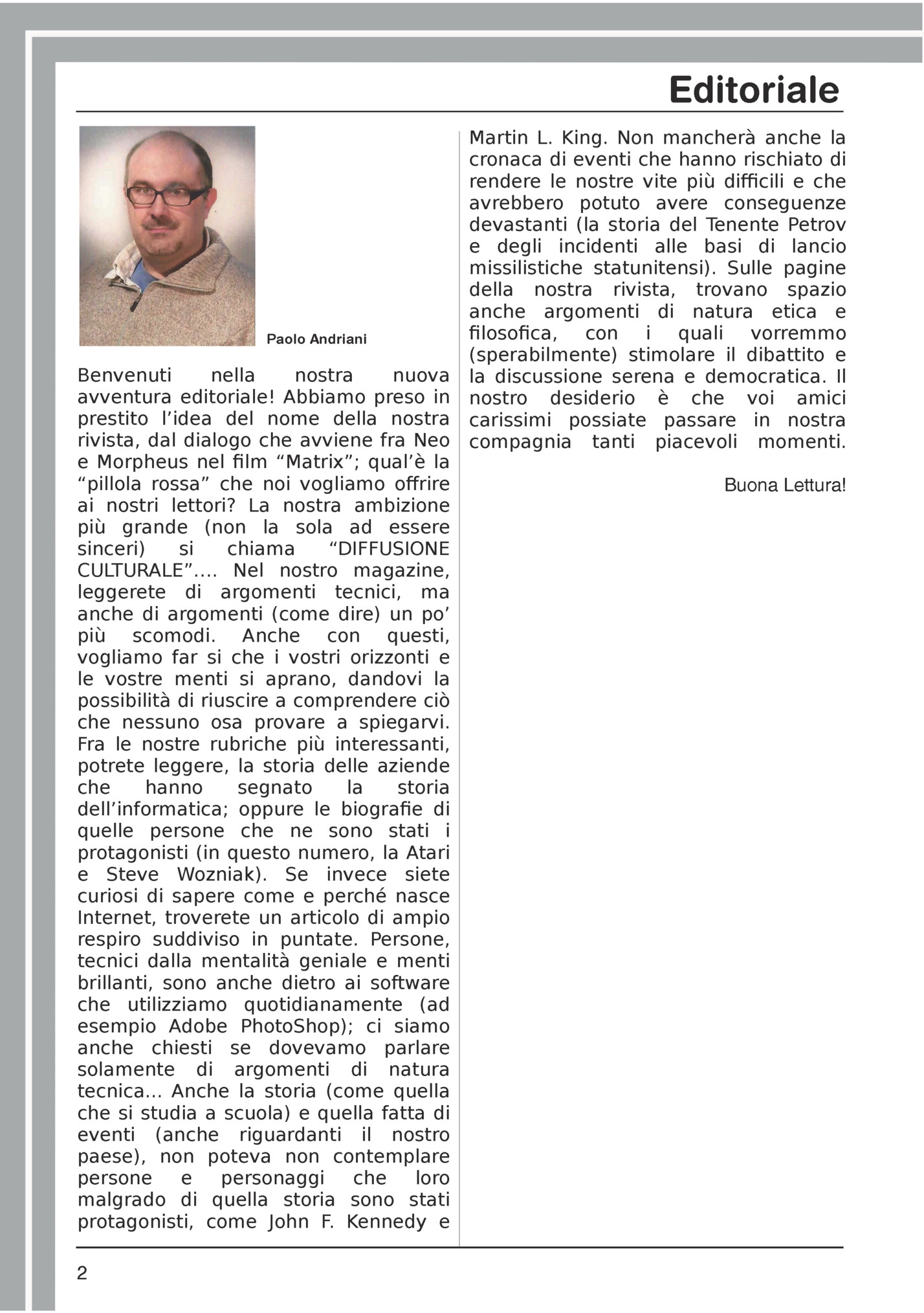 Editoriale Editoriale